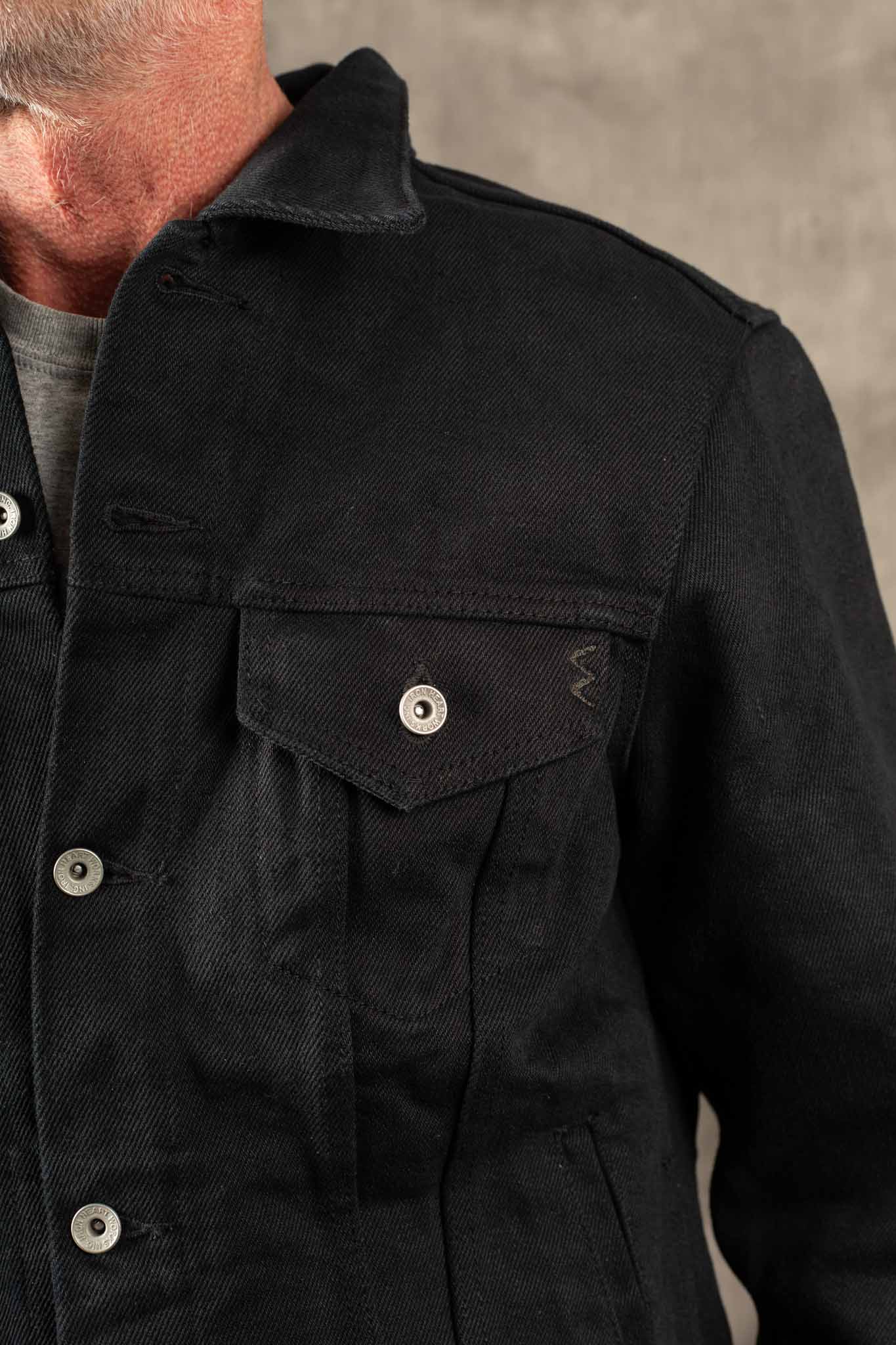 IRON HEART - IH-9526PJ - 21oz Non-Fade Denim Modified Type III - Superblack