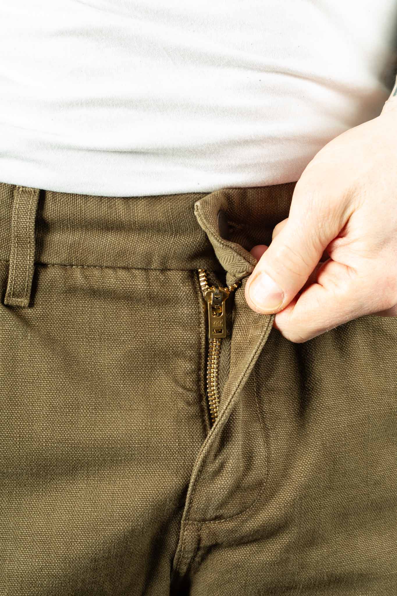 Freenote Cloth – Workers Chino Slim Straight Fit 14 Ounce Slub Olive