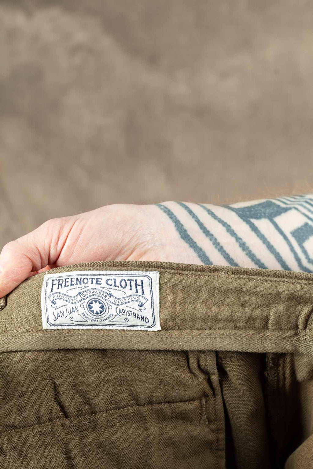 Freenote Cloth – Workers Chino Slim Straight Fit 14 Ounce Slub Olive
