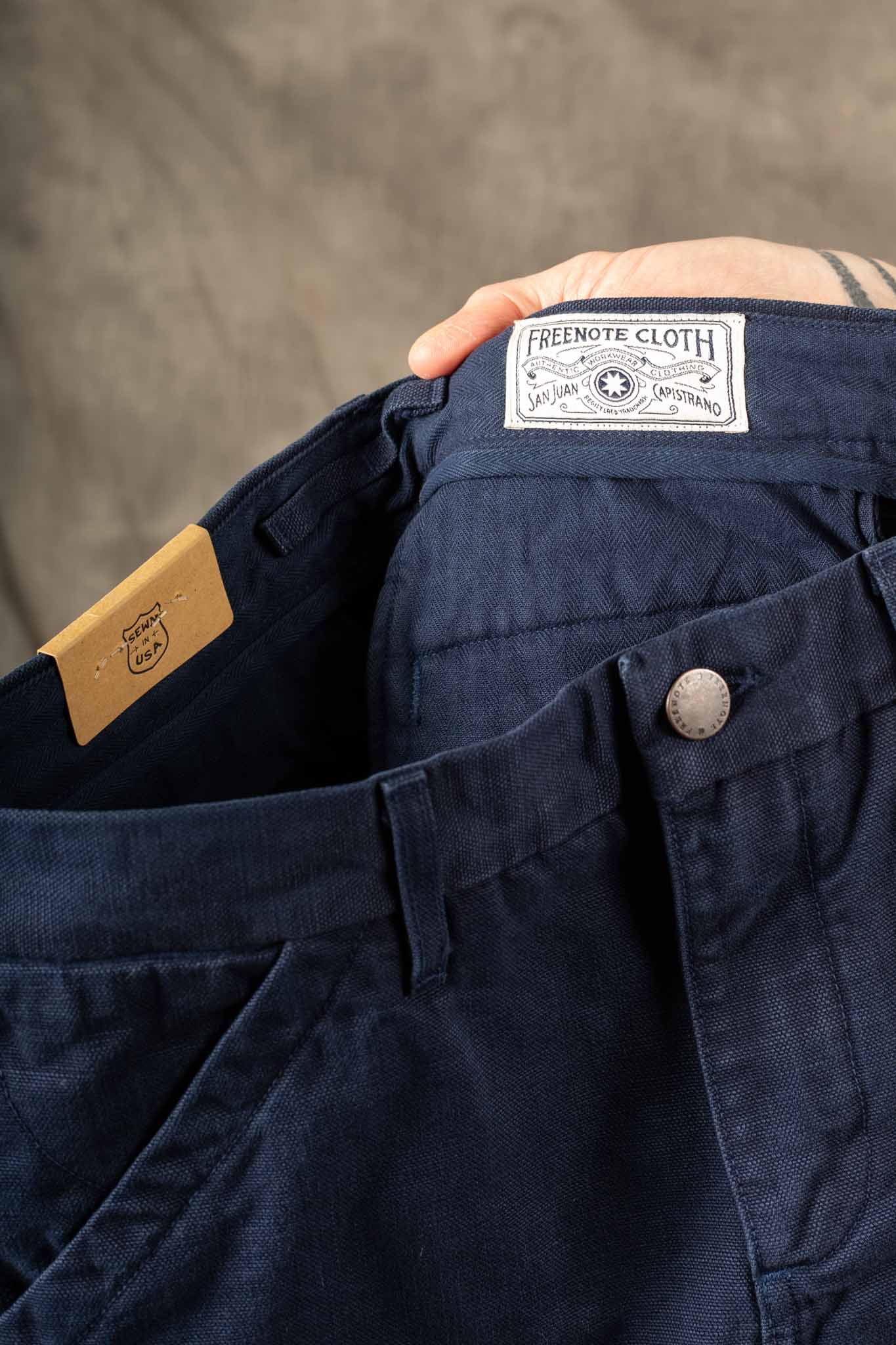 Freenote Cloth - Workers Chino Slim Straight Fit 14 Ounce Slub - Navy