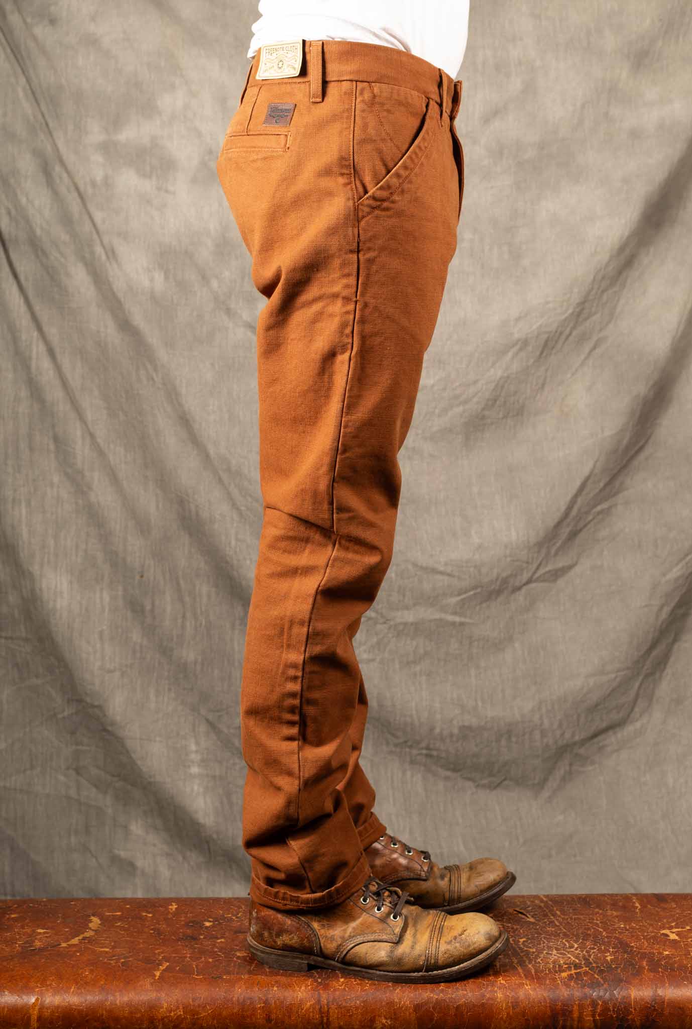 Freenote Cloth - Workers Chino Slim Fit 14 Ounce Slub - Rust
