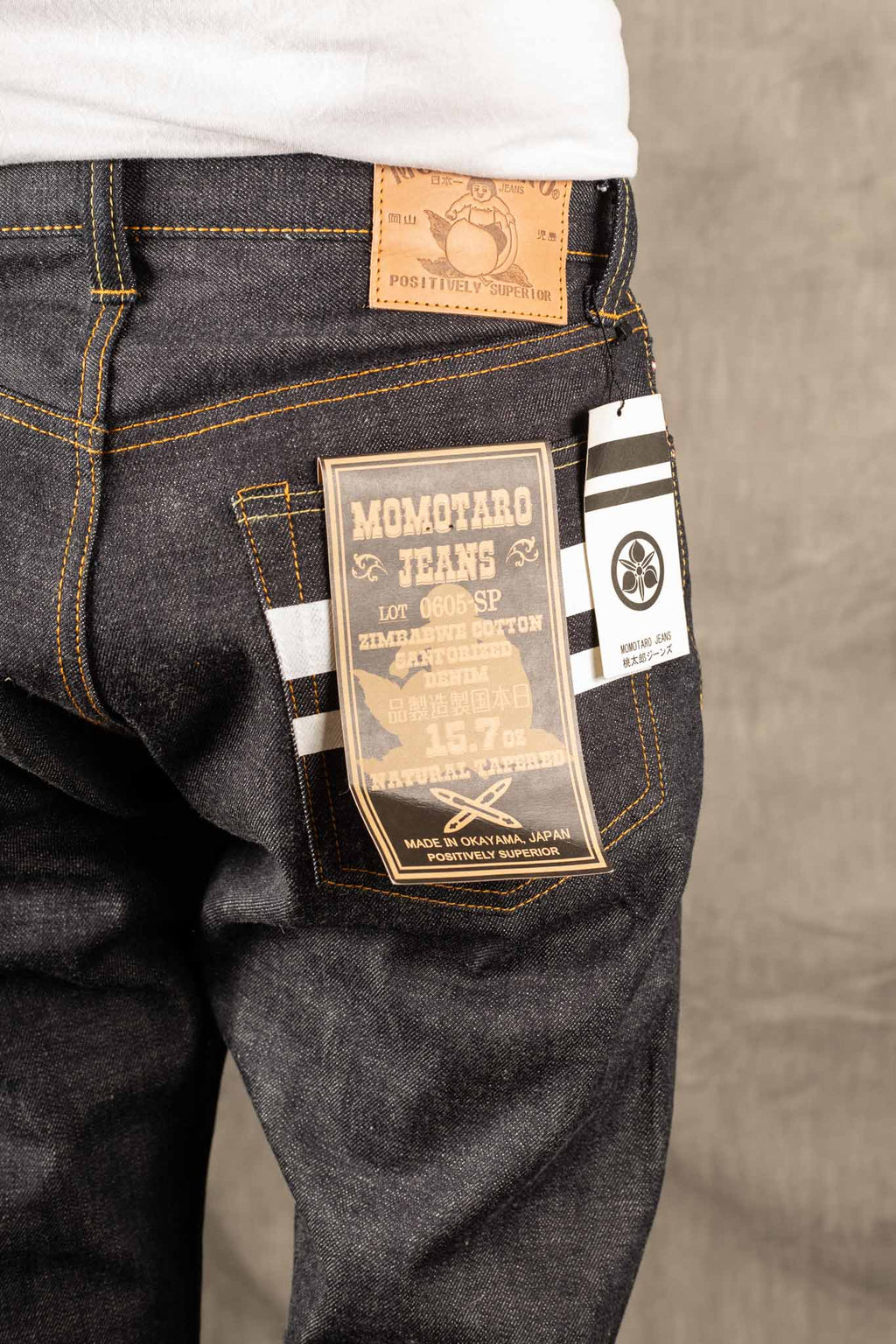 Momotaro 0605-SP 15,7oz Zimbabwe Cotton Denim GTB Natural Tapered