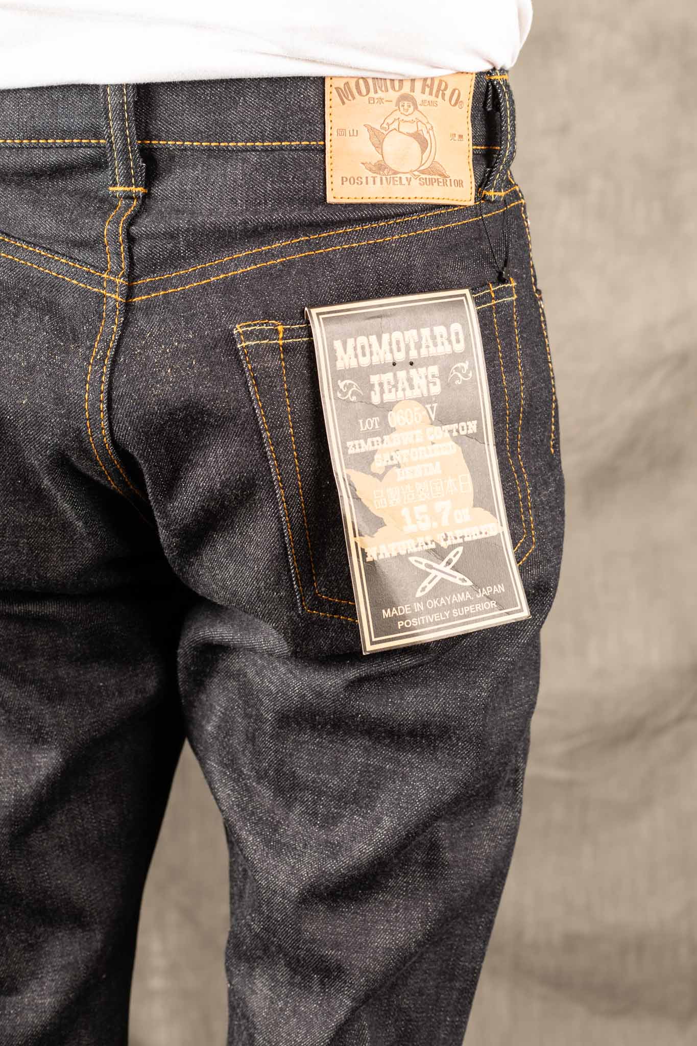 Momotaro 0605 15,7oz Zimbabwe Cotton Denim Natural Tapered