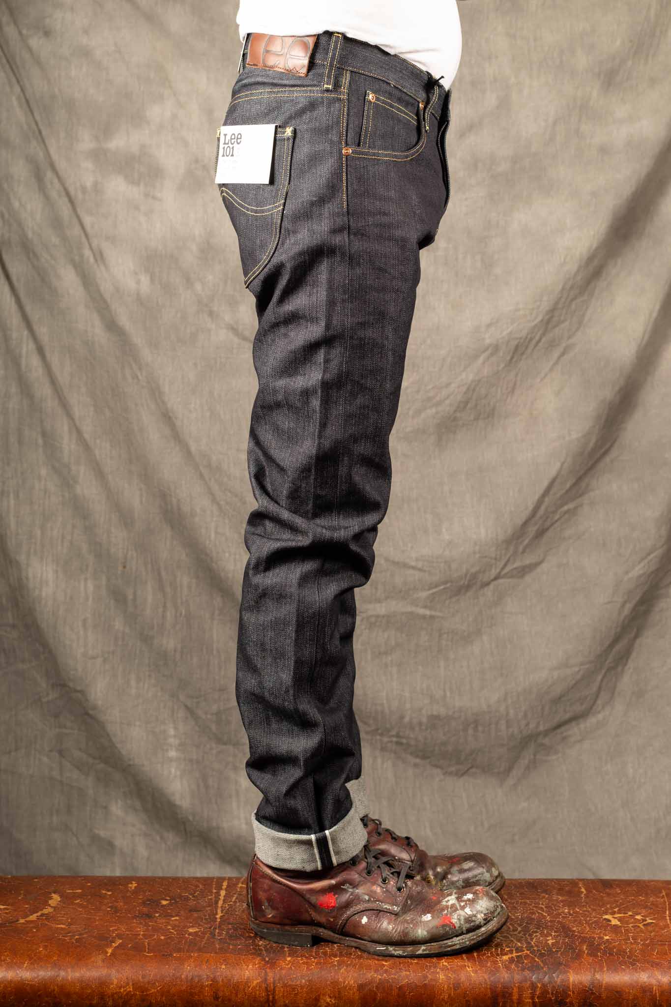 LEE 101 S REGULAR SELVAGE DENIM JEANS - 13.75 OZ