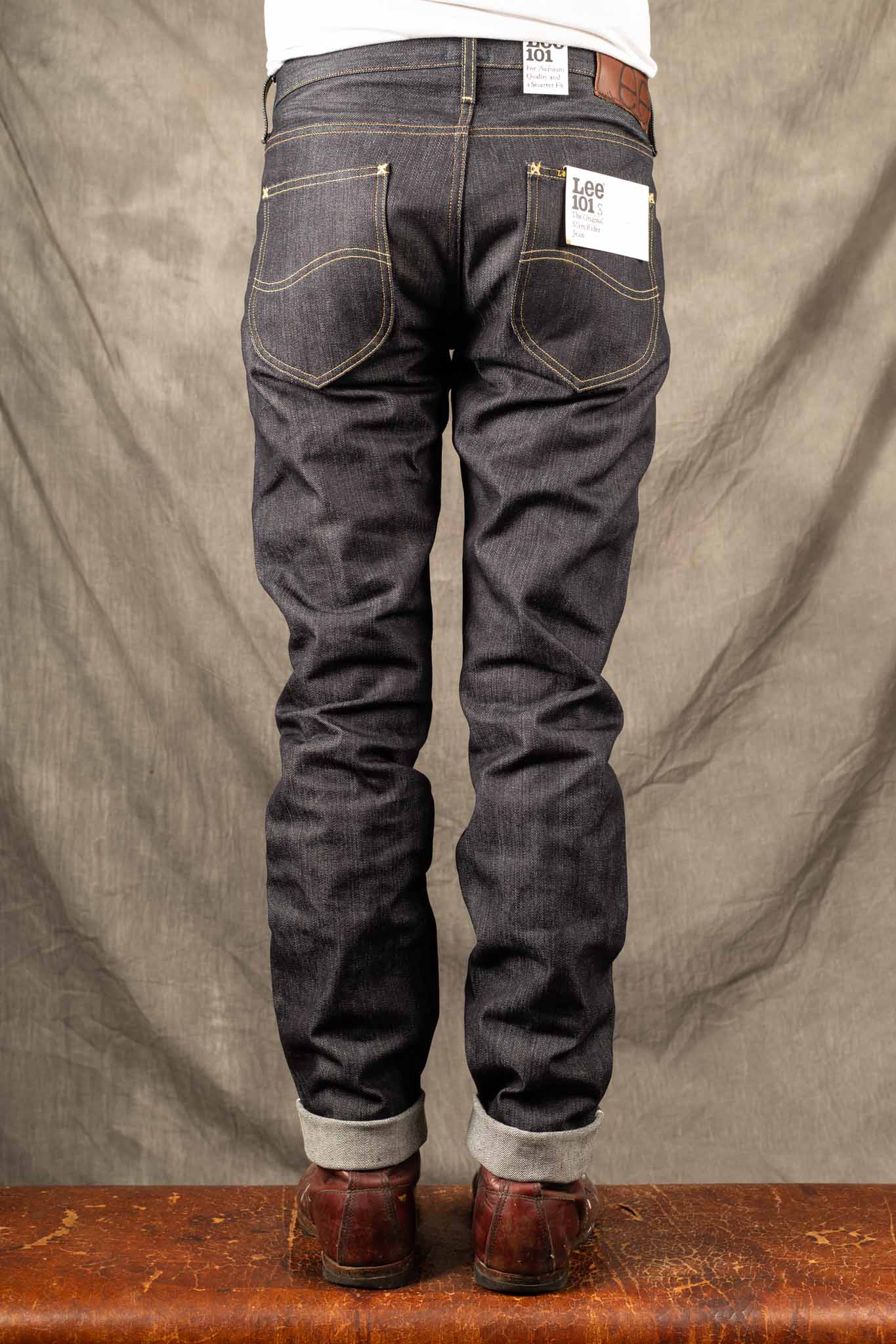 LEE 101 S REGULAR SELVAGE DENIM JEANS - 13.75 OZ