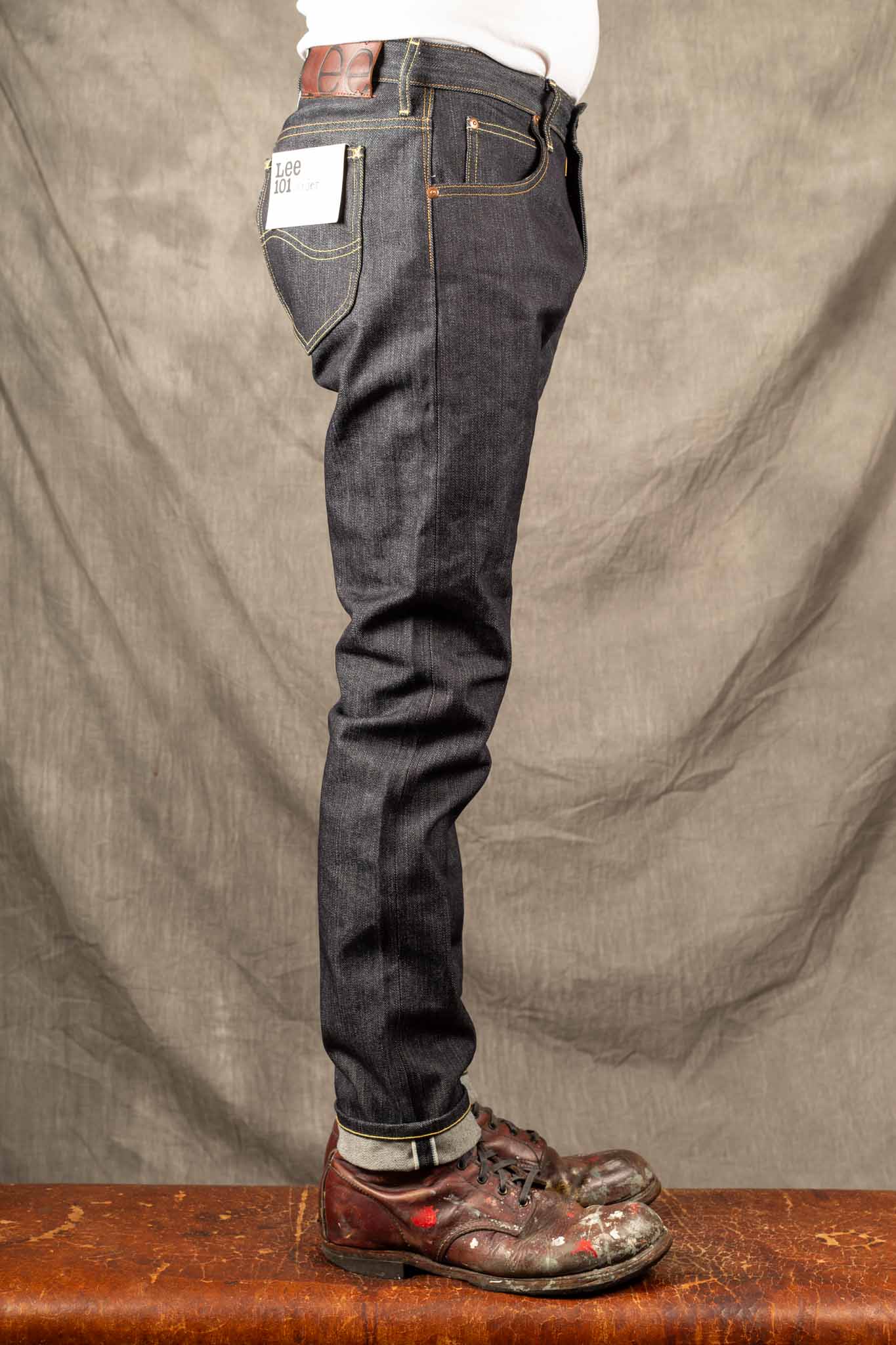LEE 101 RIDER SLIM FIT JEAN- DRY SELVAGE - 13.75 OZ