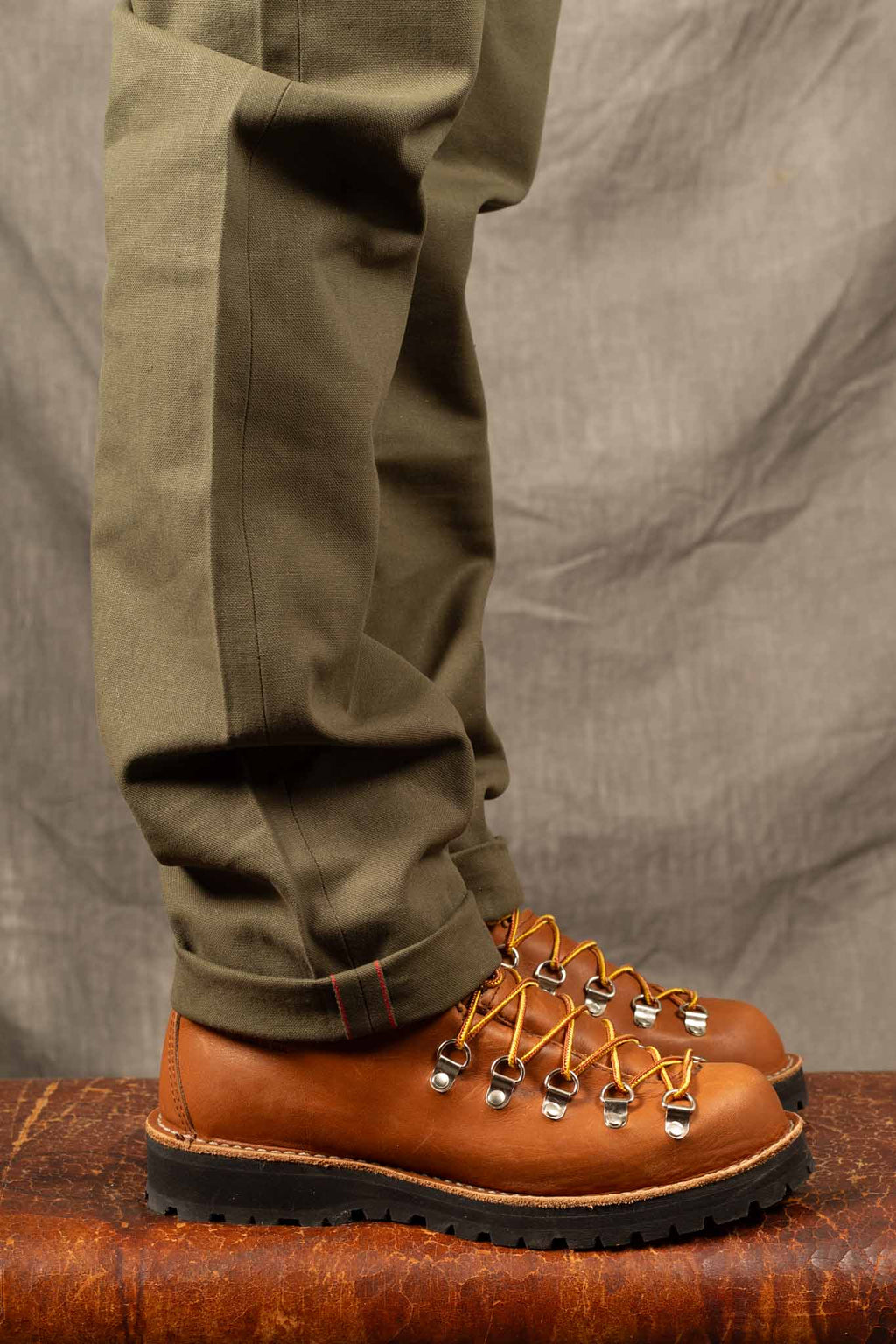 Naked and Famous Weird Guy Selvedge Army Green Duck Canvas