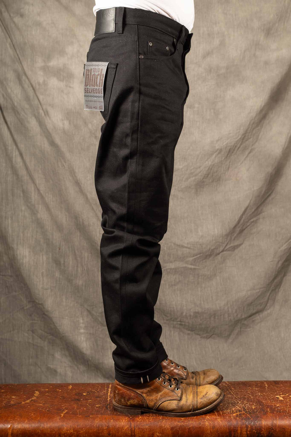 Naked and Famous Easy Guy - 13oz Solid Black Selvedge