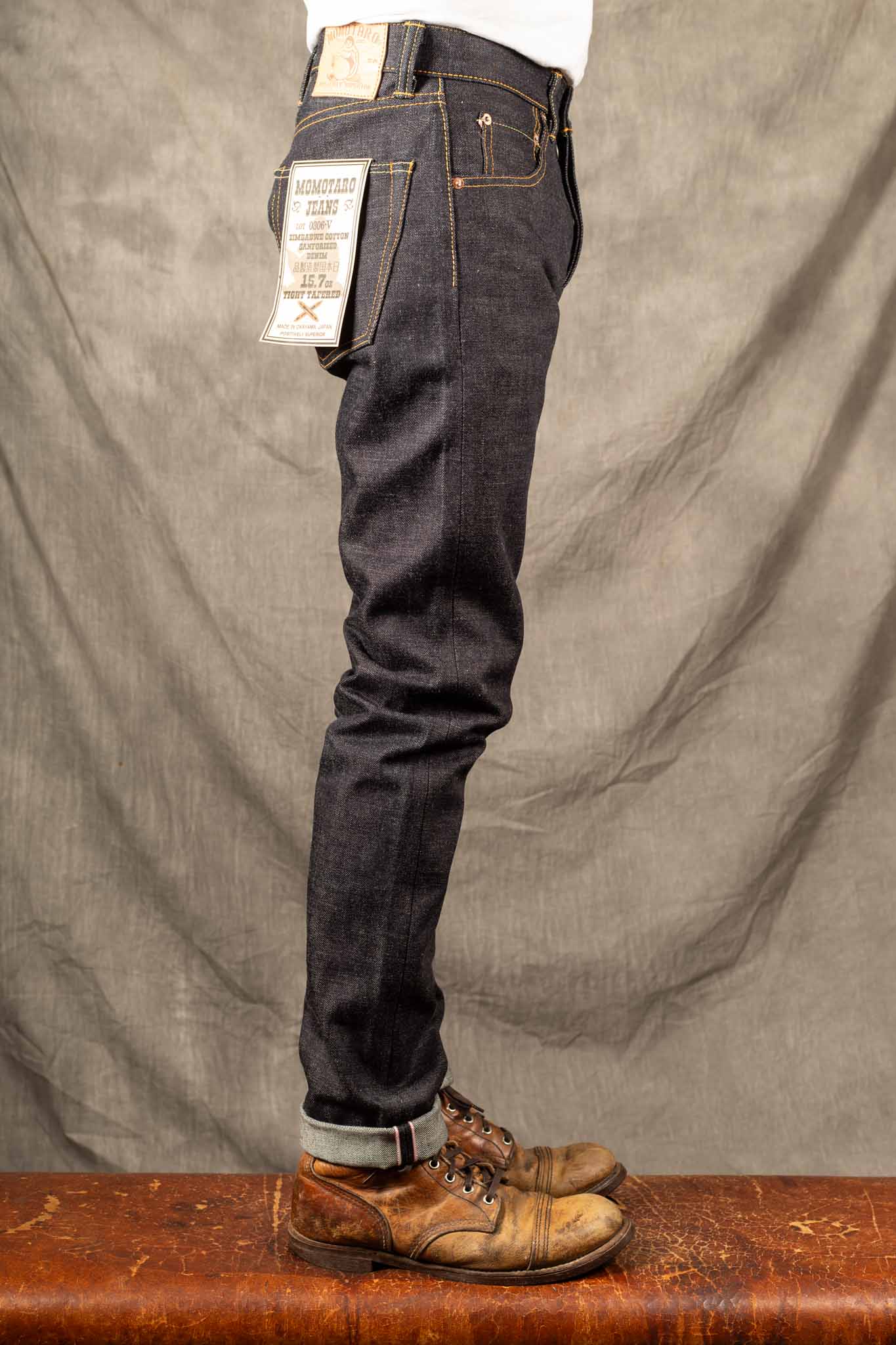 Momotaro 0306 15,7oz Zimbabwe Cotton Denim Tight Tapered