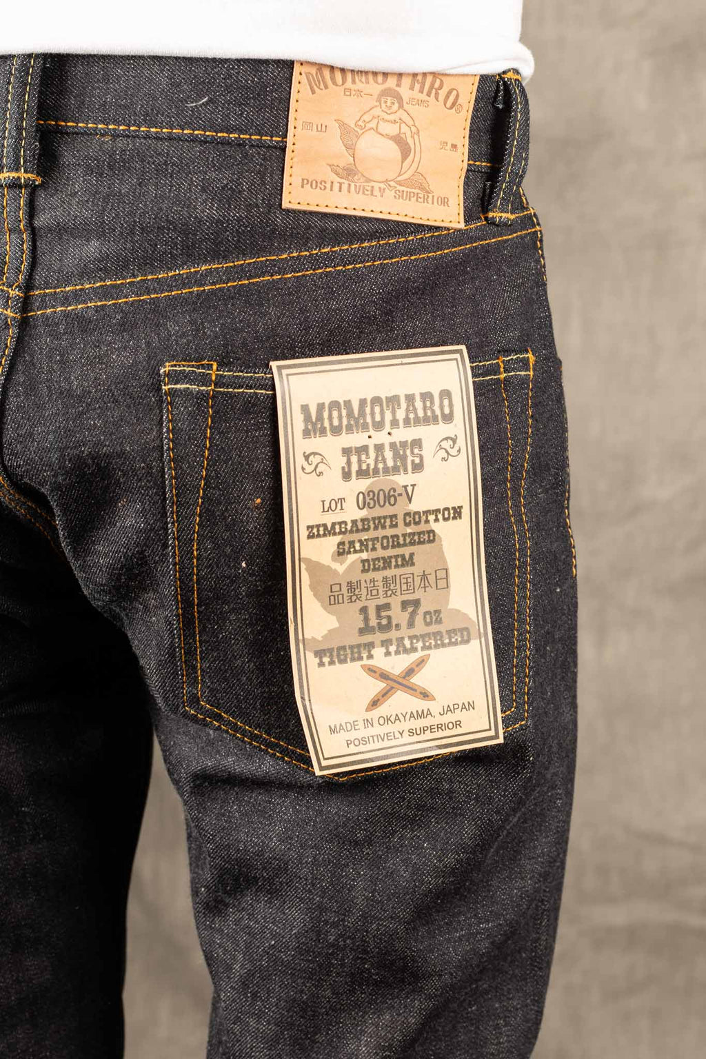 Momotaro 0306 15,7oz Zimbabwe Cotton Denim Tight Tapered