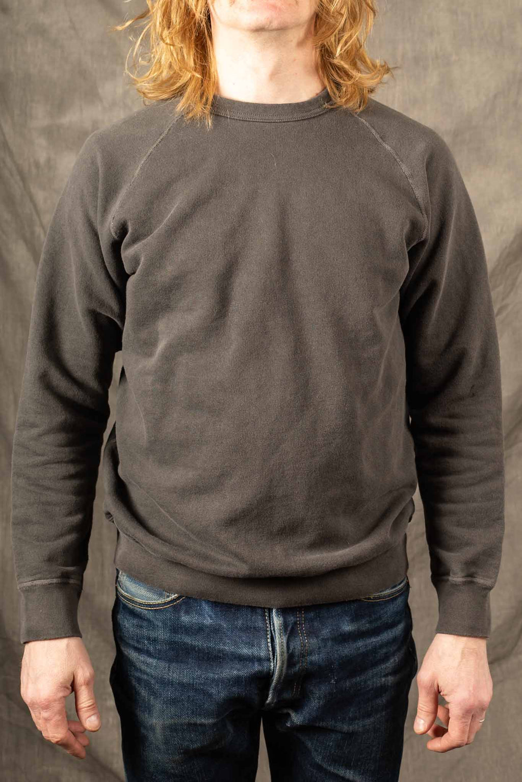 GOOD ON - Raglan Crew Sweat - WASHED GREY