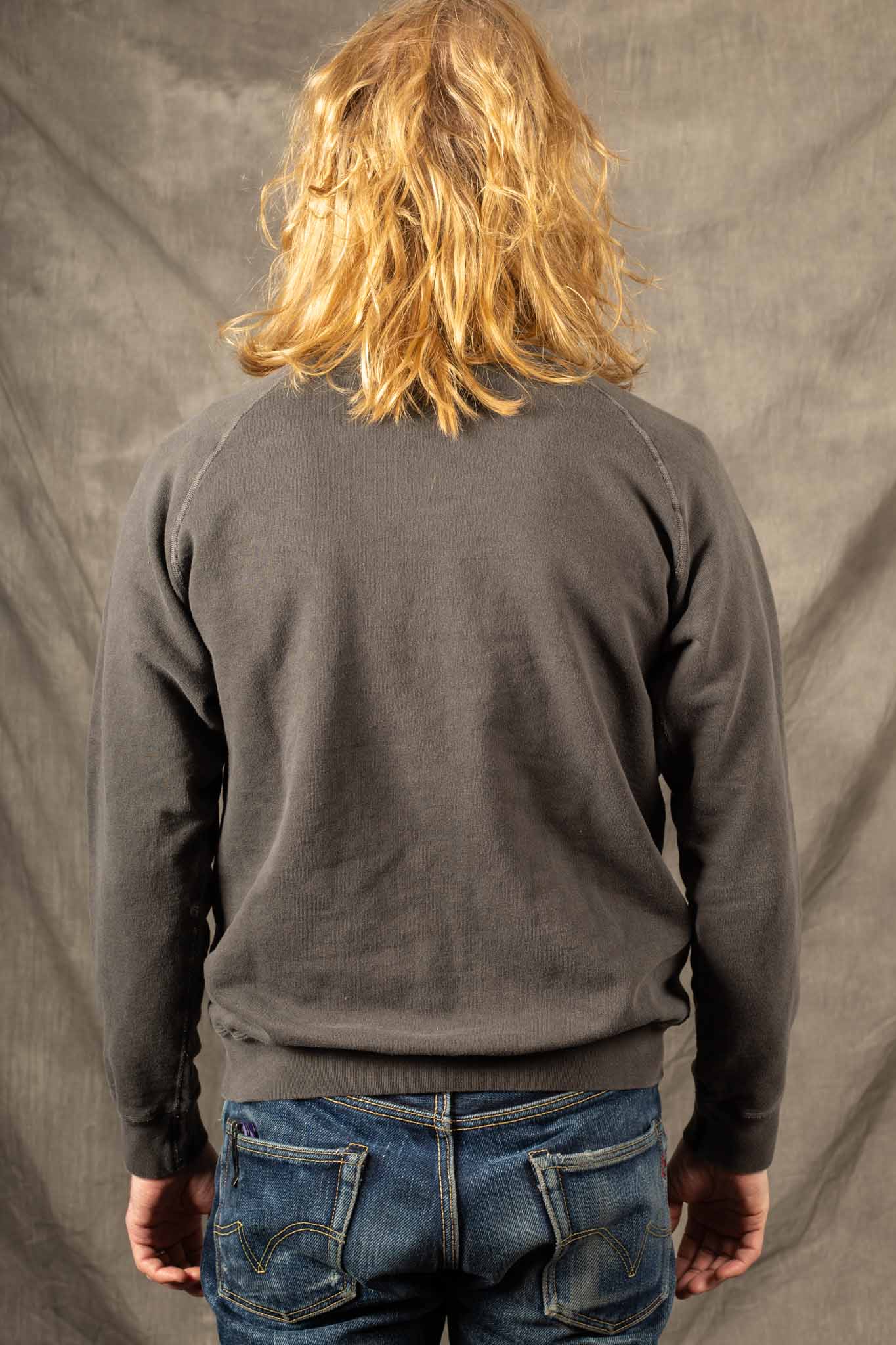 GOOD ON - Raglan Crew Sweat - WASHED GREY