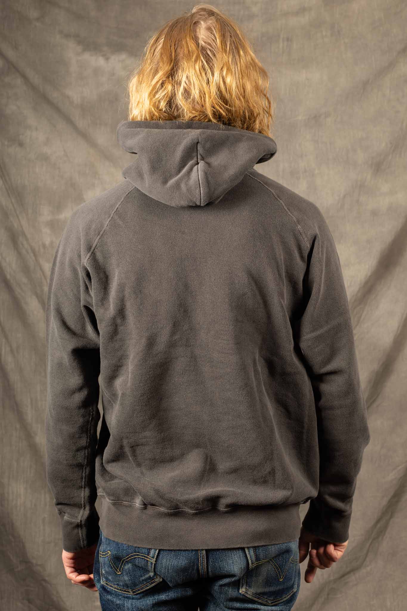 GOOD ON - Raglan pullover hooded sweatshirt - WASHED BLACK