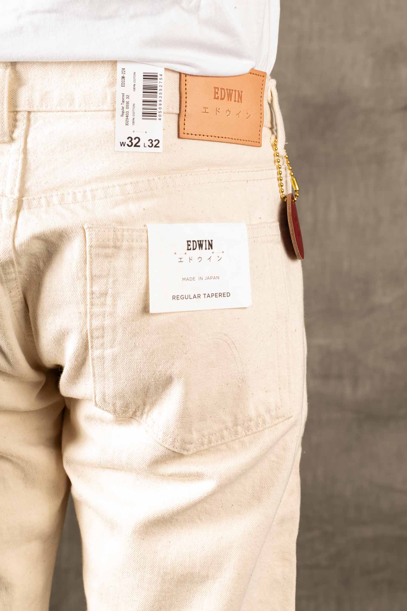 Edwin Made in Japan, Regular Tapered, Nihon Menpu Natural Rainbow Selvage 13oz