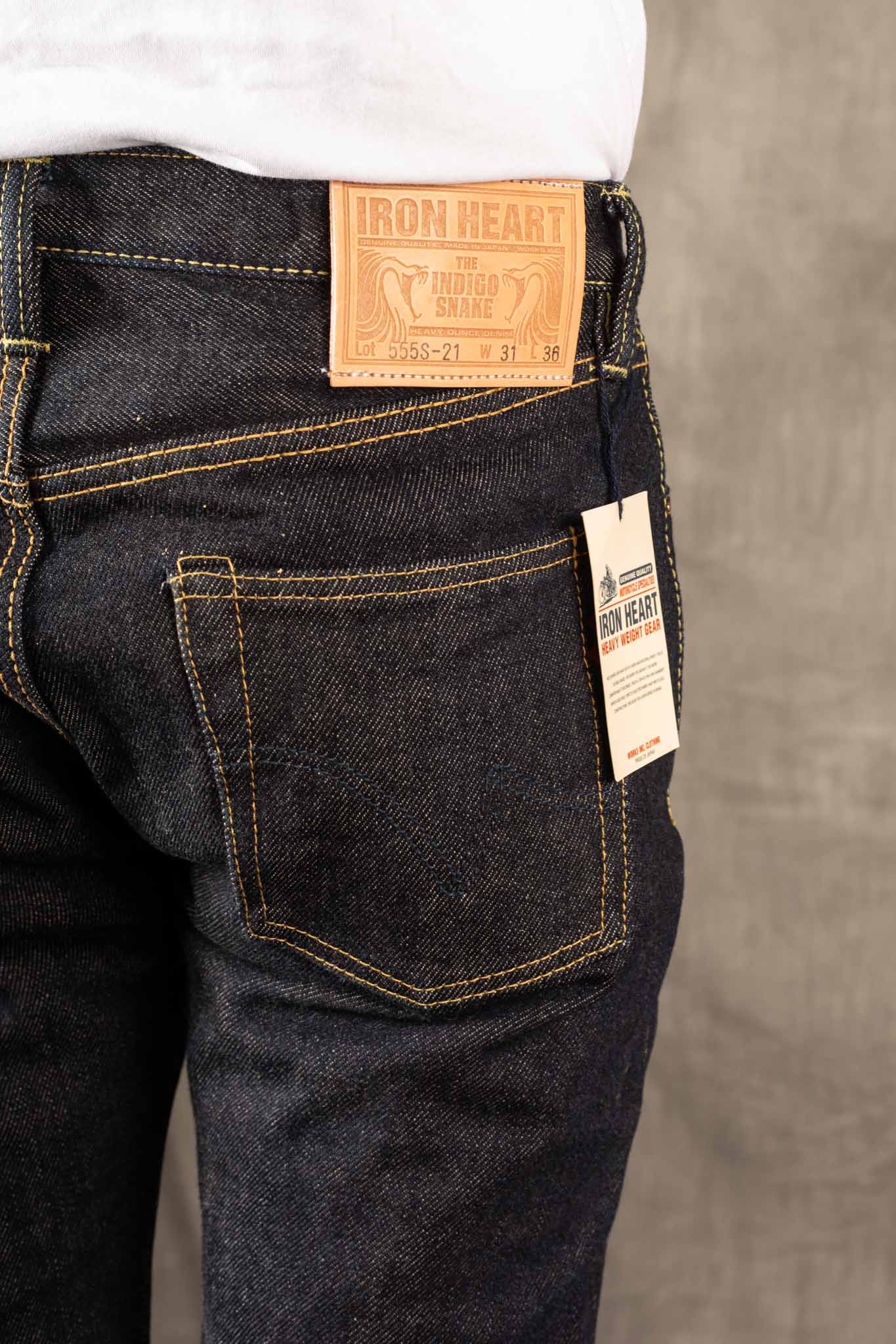 Iron Heart IH-555S 21oz Selvedge Denim Slim Cut Jeans – Pinkomo