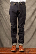 IH-888S-142 14oz Selvedge Denim Medium/High Rise Tapered Cut Jeans, Indigo