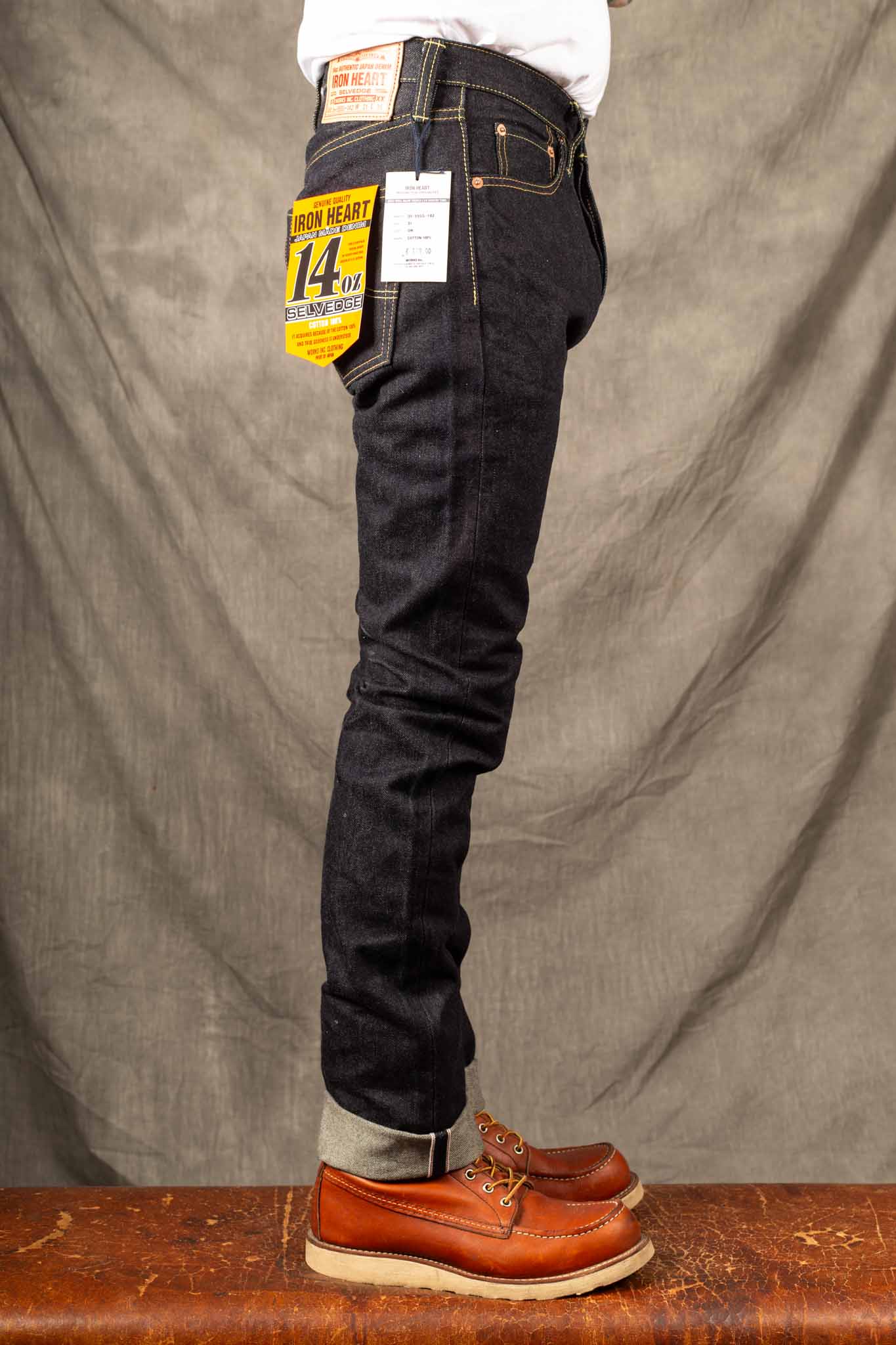 Iron Heart IH-555S-142  14oz Selvedge Denim Slim Jeans