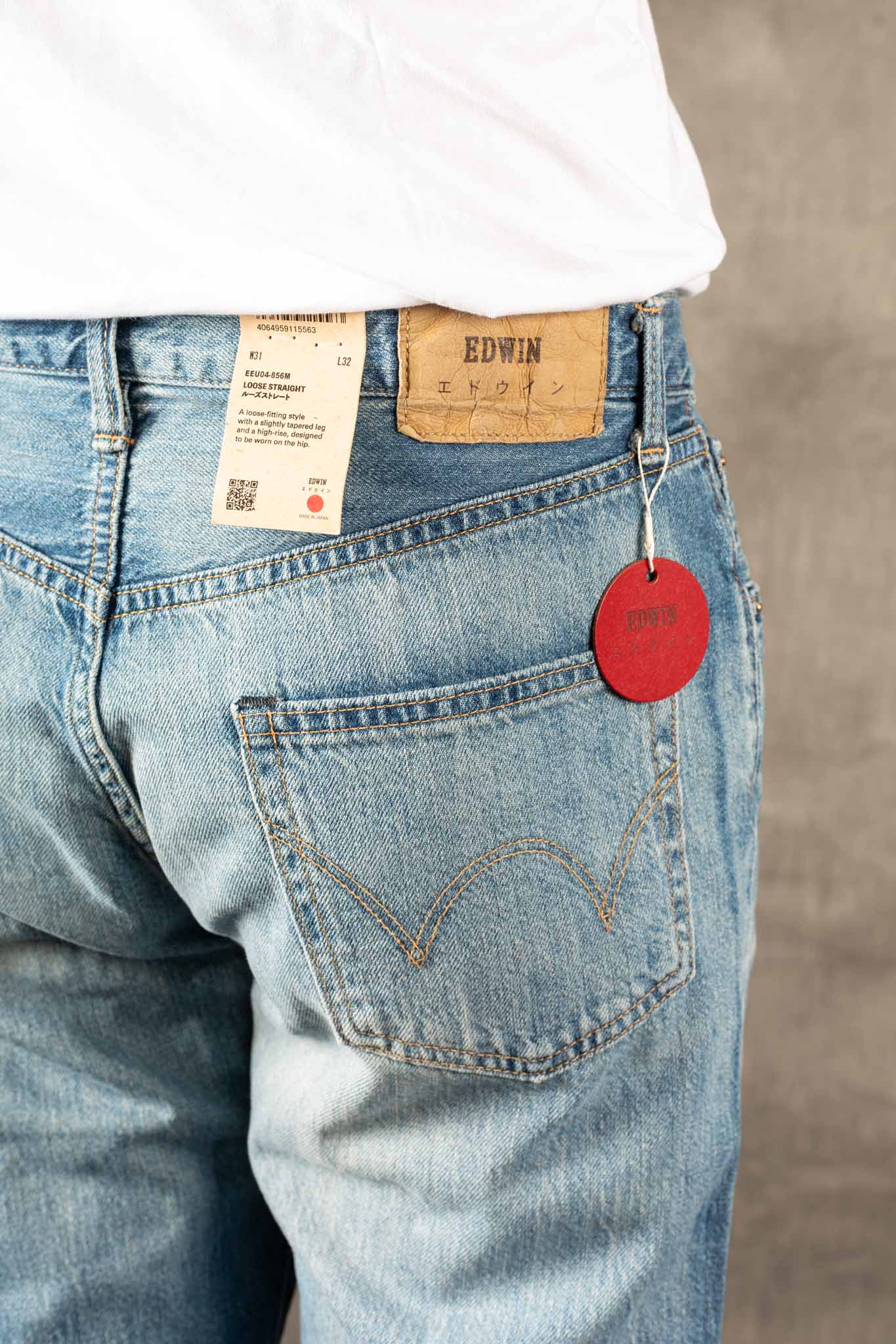 Edwin Made in Japan, LOOSE STRAIGHT - LIGHTWEIGHT 10.5oz KAIHARA RED SELVAGE  - Light used -  I033518-015J