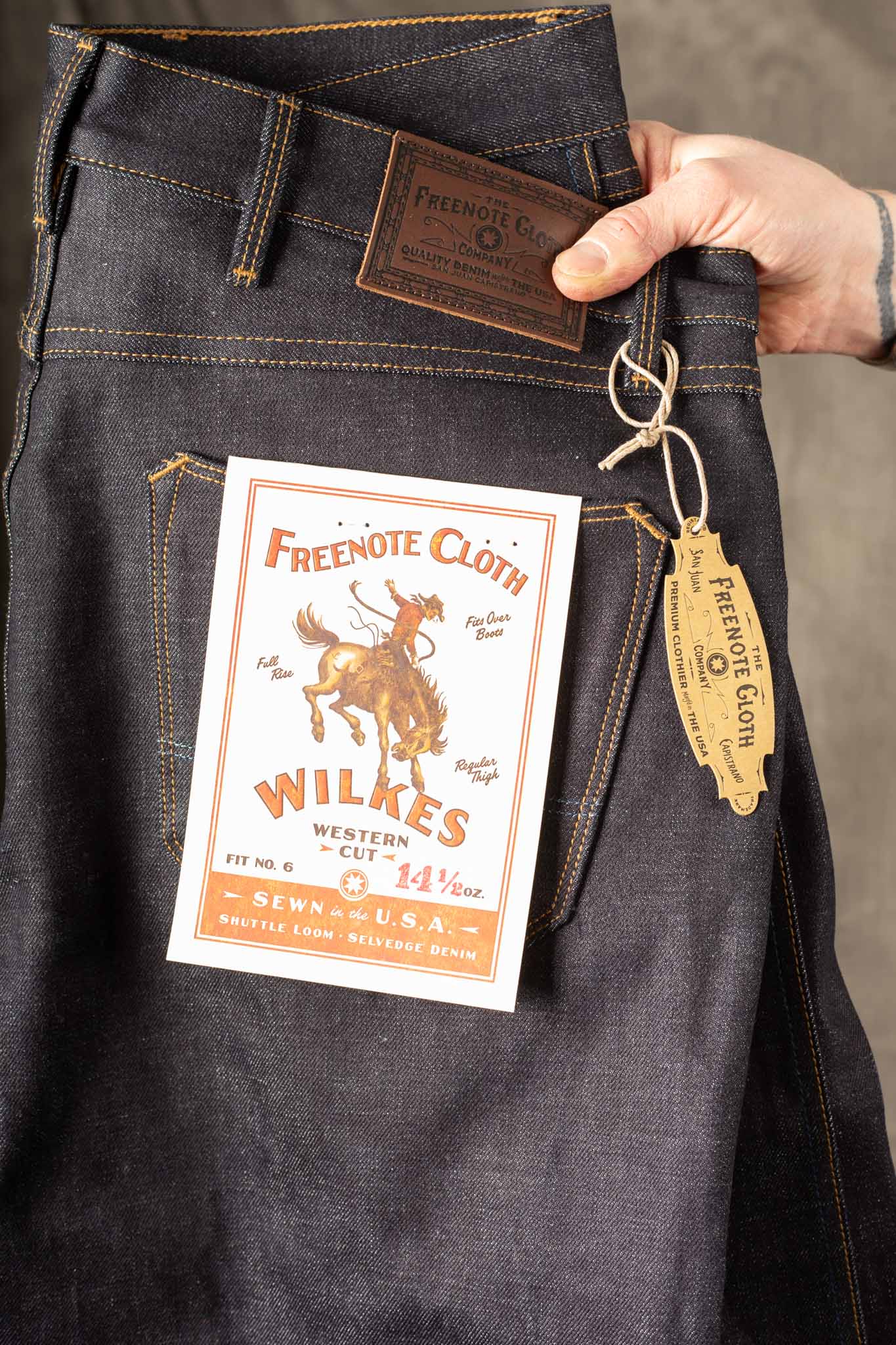 Freenote Cloth - wilkes western 14.50 ounce kaihara denim