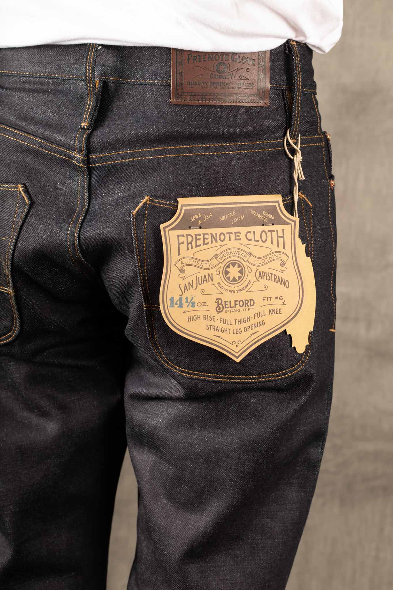 Freenote Cloth - belford straight 14.50 ounce kaihara denim