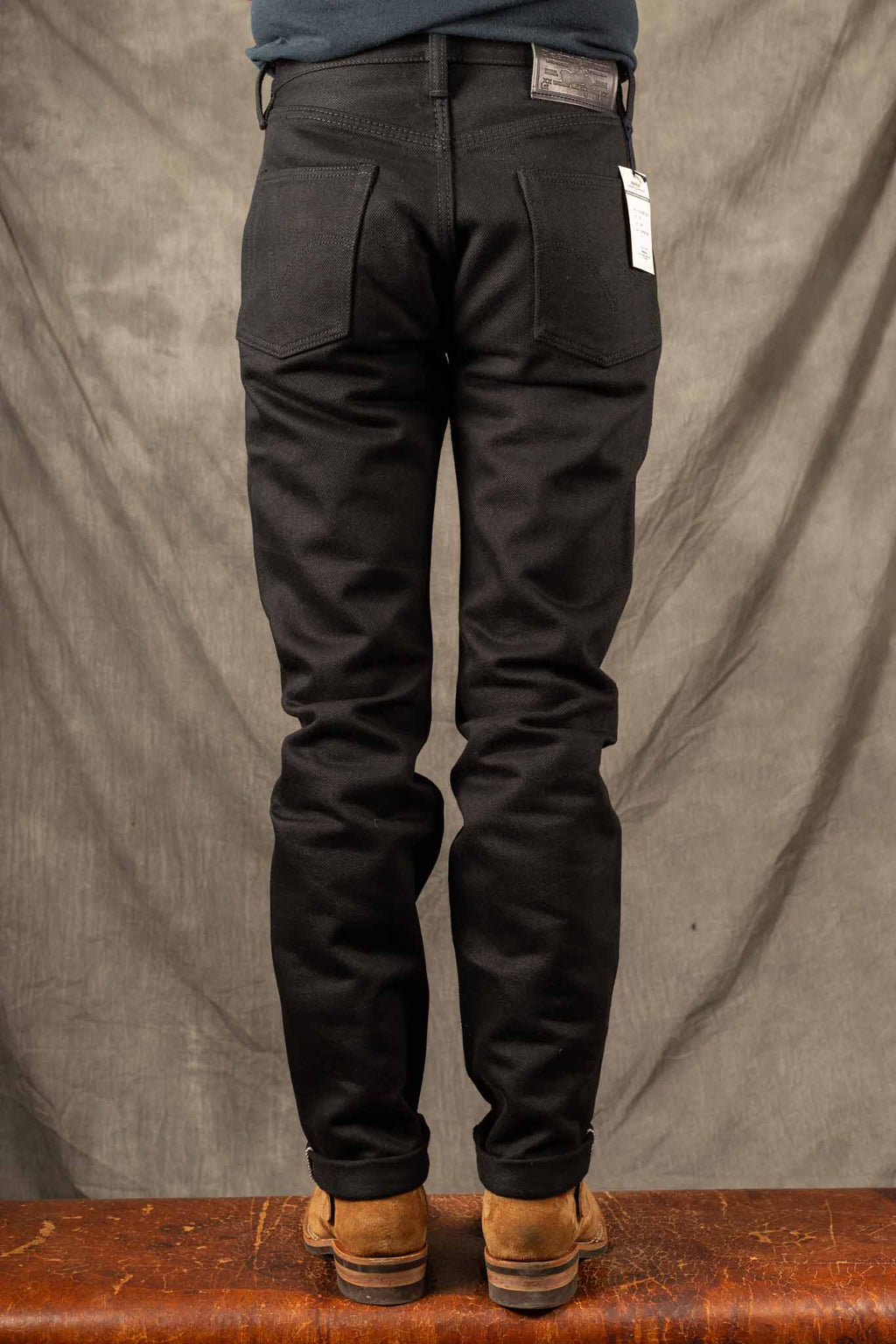 Iron Heart IH-888S-SB - 21oz Non-Fade Selvedge Denim Medium/High Rise Tapered Cut - Superblack