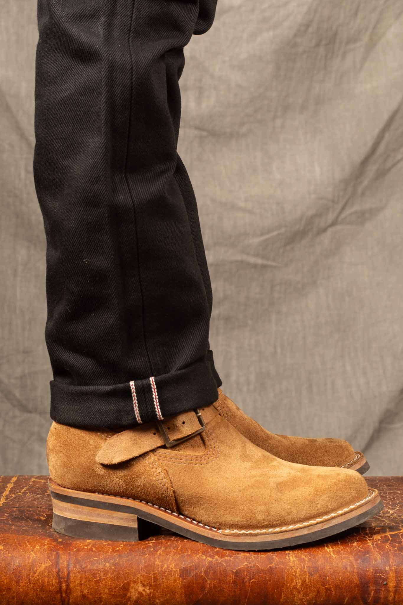 Iron Heart IH-888S-SB - 21oz Non-Fade Selvedge Denim Medium/High Rise Tapered Cut - Superblack