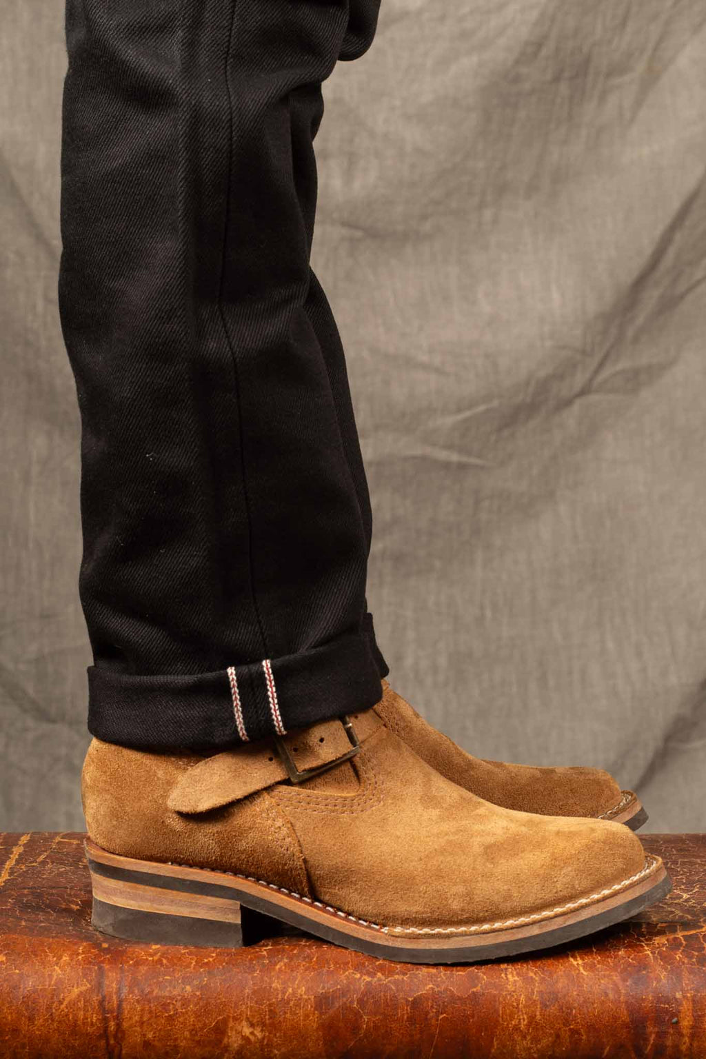 Iron Heart IH-555-SB 21oz Selvedge Denim Super Iron Heart Slim Cut Jeans - Superblack Non-Fade