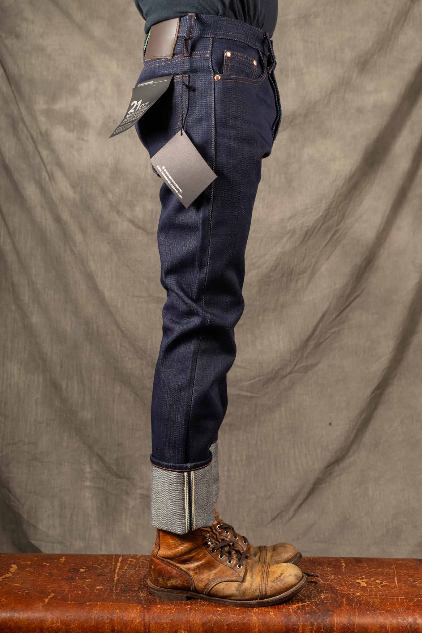 The Unbranded Brand UB221 Tapered Fit - 21oz Heavyweight Indigo Selvedge Denim