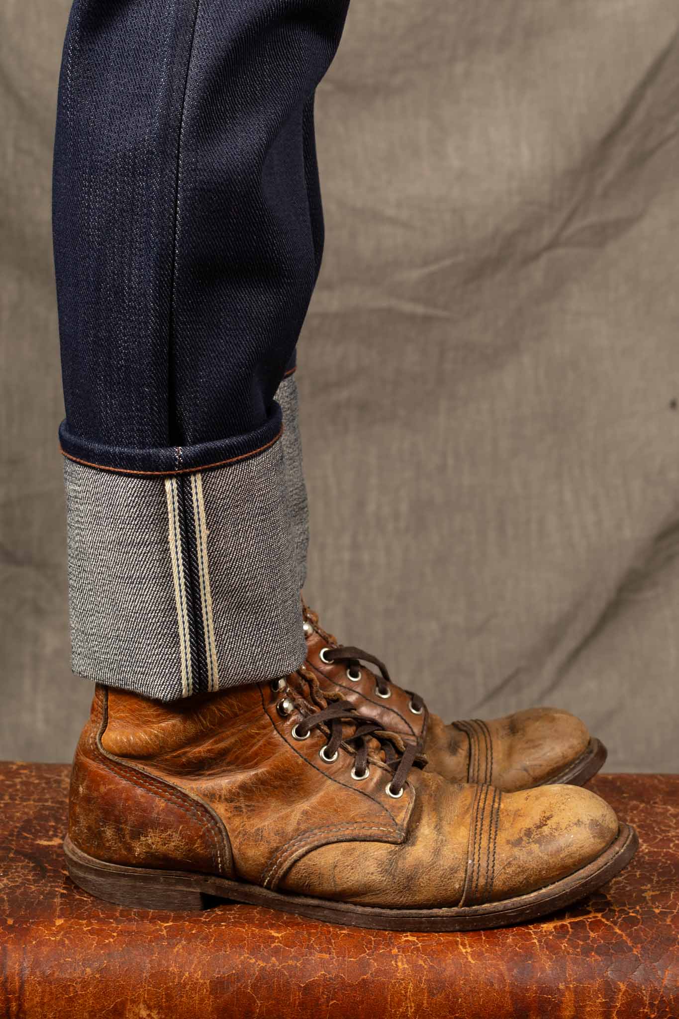 The Unbranded Brand UB221 Tapered Fit - 21oz Heavyweight Indigo Selvedge Denim