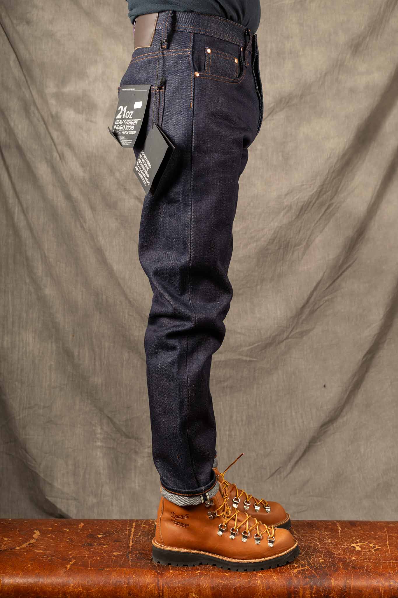 The Unbranded Brand UB621 Relaxed Tapered Fit - 21oz Heavyweight Indigo Selvedge Denim