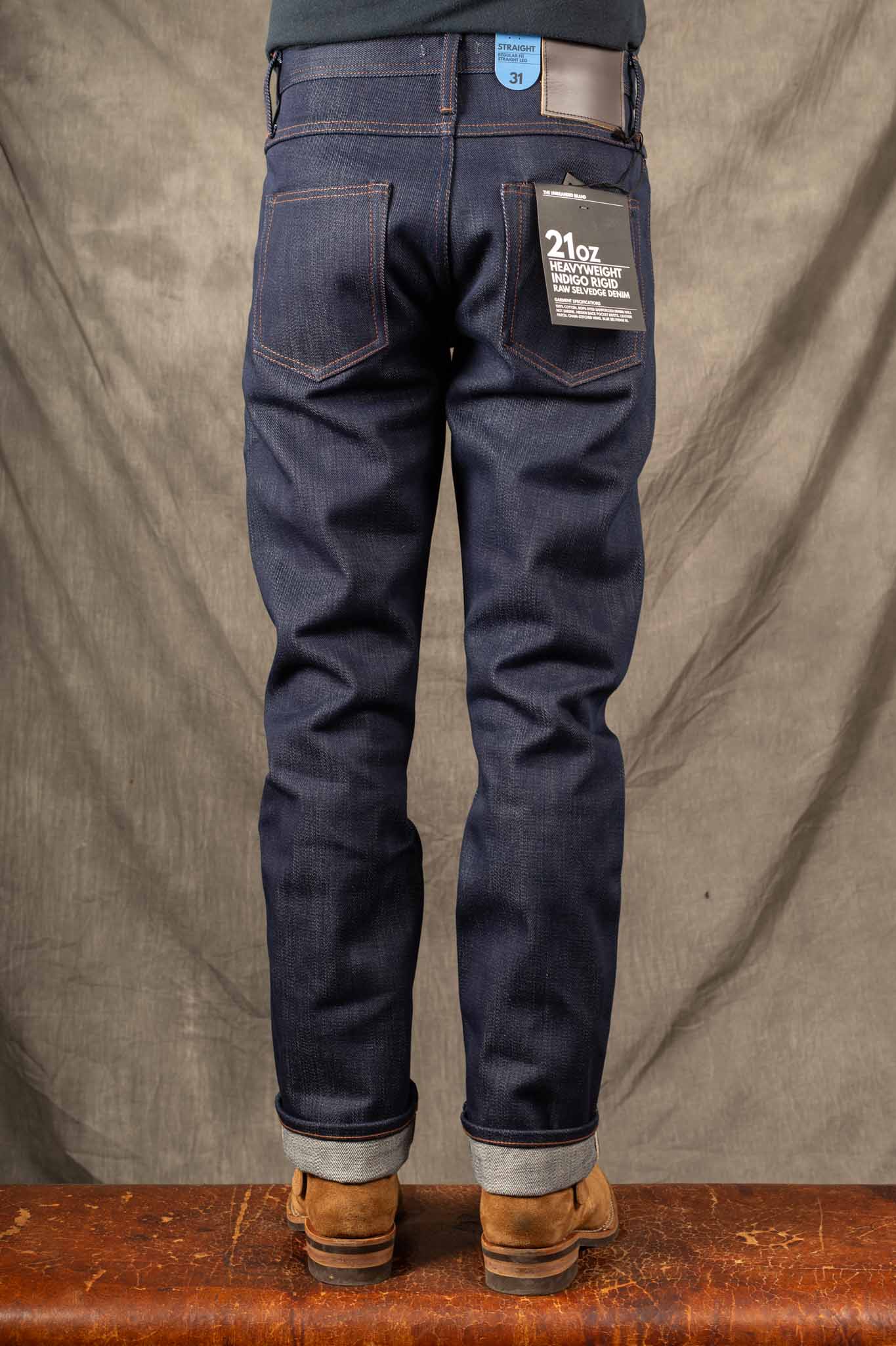 The Unbranded Brand UB321 Straight Fit - 21oz Heavyweight Indigo Selvedge Denim