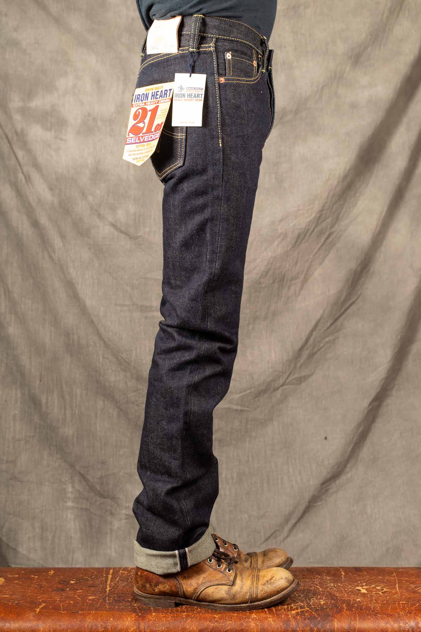 Iron Heart IH-666S-21 21Oz Selvedge Slim Straight – Pinkomo