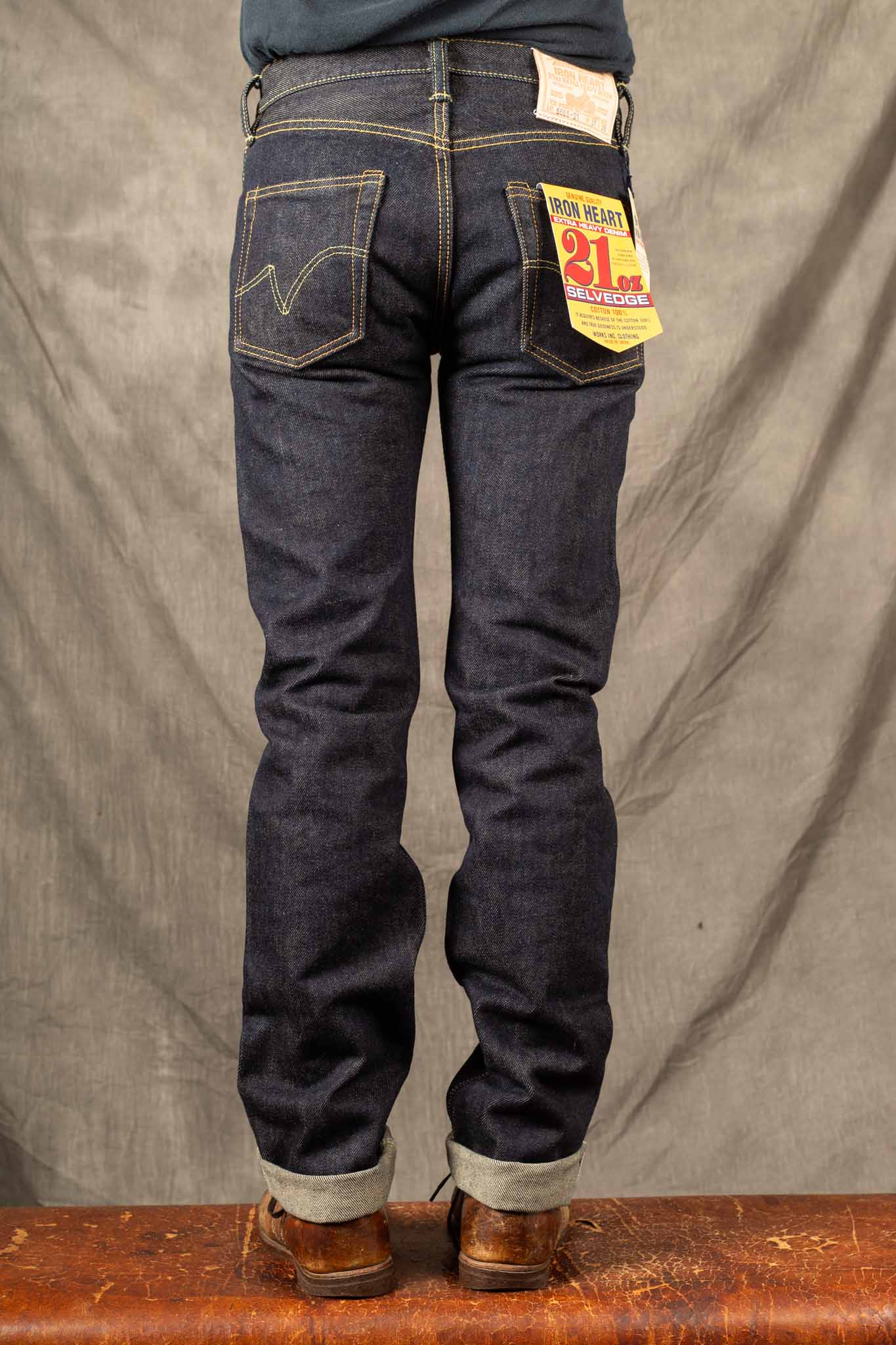 Iron Heart IH-666S-21 21Oz Selvedge Slim Straight – Pinkomo