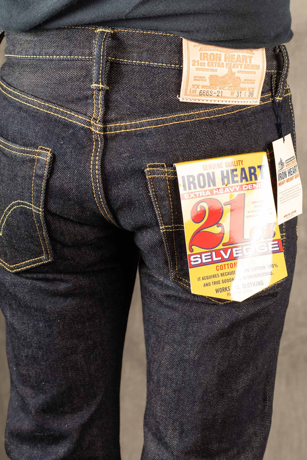 Iron Heart IH-666S-21 21Oz Selvedge Slim Straight