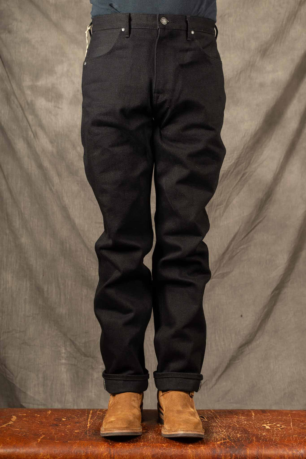 Freenote Cloth - wilkes western 17 ounce black denim