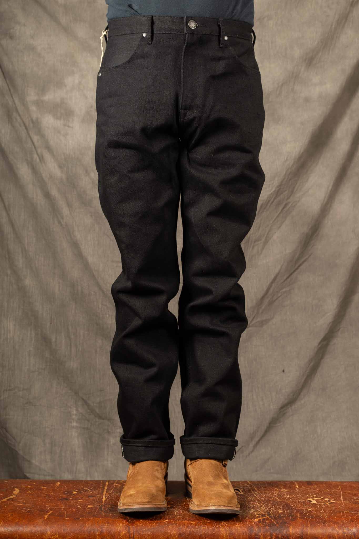 Freenote Cloth - wilkes western 17 ounce black denim