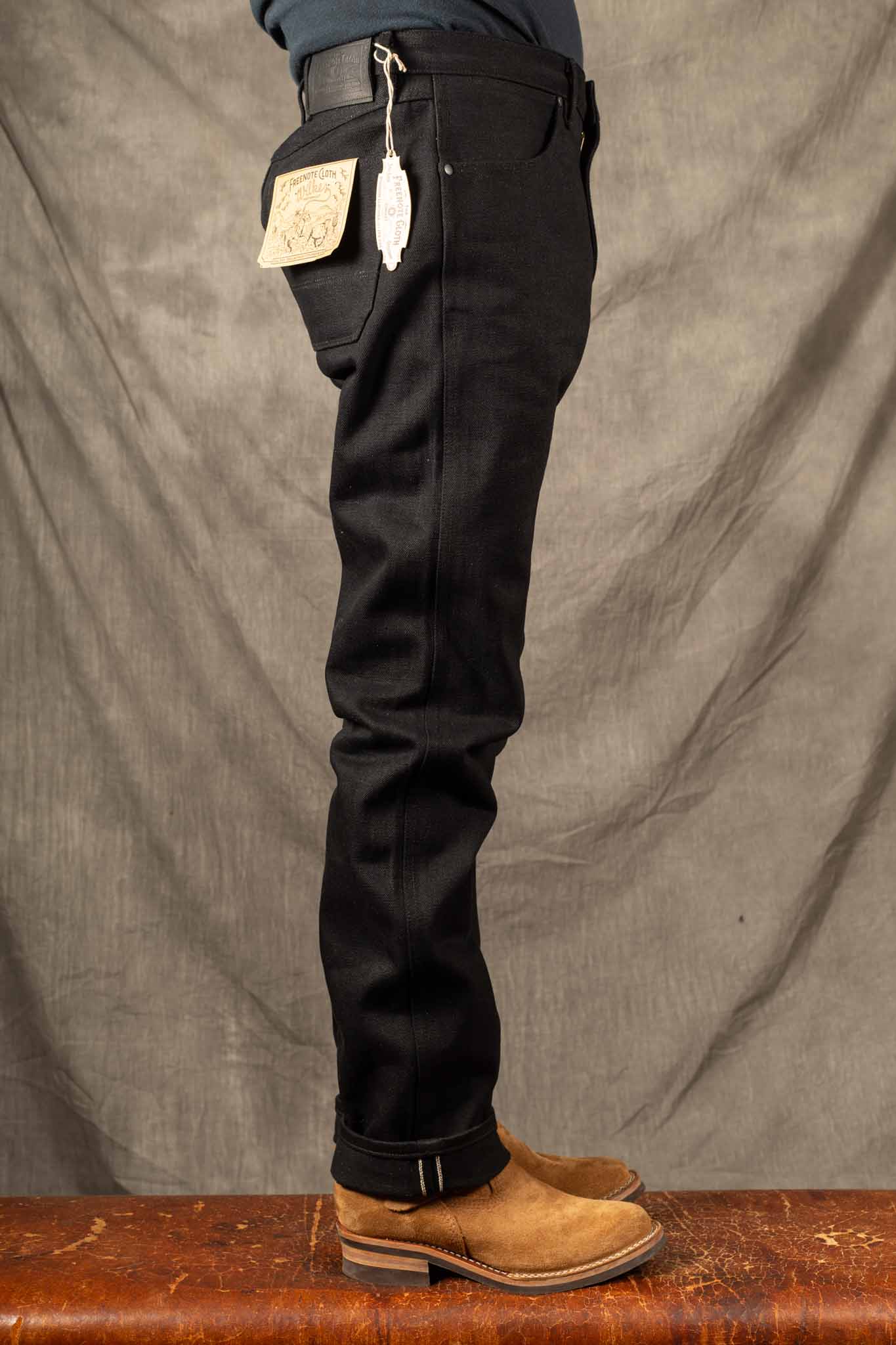 Freenote Cloth - wilkes western 17 ounce black denim