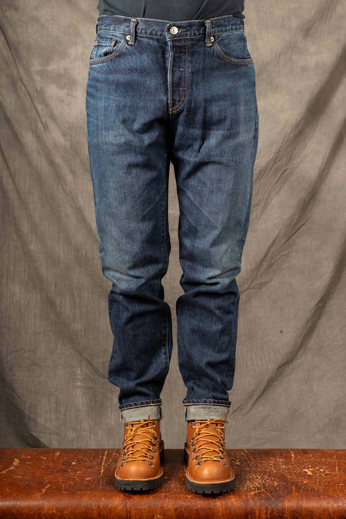 Edwin Made in Japan, REGULAR TAPERED JEANS - 14oz Kurabo Red Selvage Dark Used Wash - I030675_01_5E