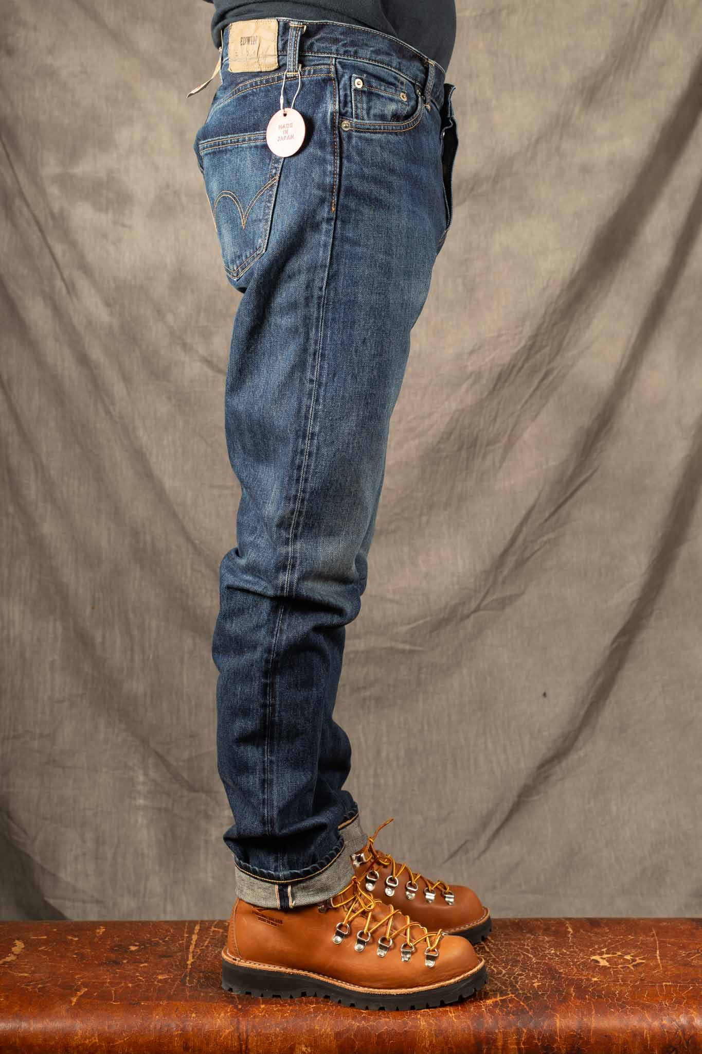 Edwin Made in Japan, REGULAR TAPERED JEANS - 14oz Kurabo Red Selvage Dark Used Wash - I030675_01_5E