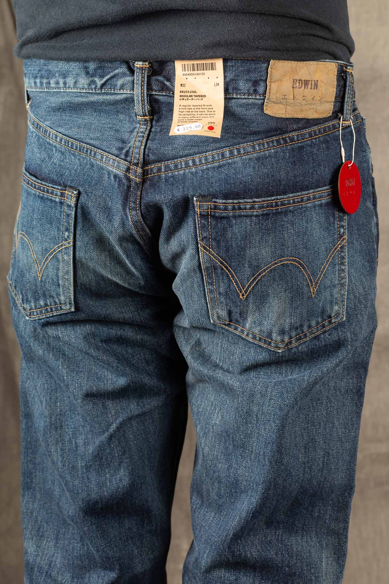 Edwin Made in Japan, REGULAR TAPERED JEANS - 14oz Kurabo Red Selvage Dark Used Wash - I030675_01_5E