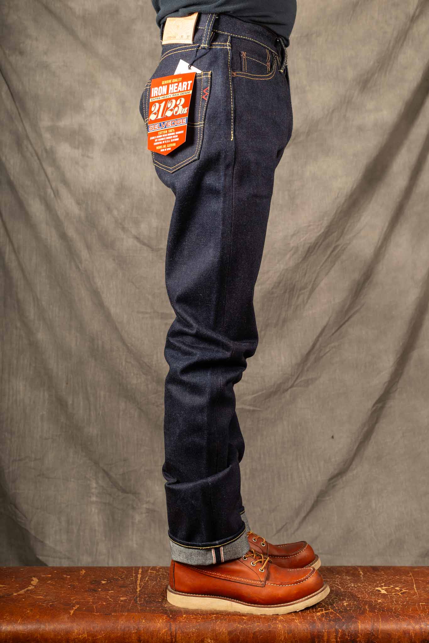 IH-888-UHR - 21/23oz Ultra Heavy Raw Selvedge Denim High Rise Tapered Cut Jeans
