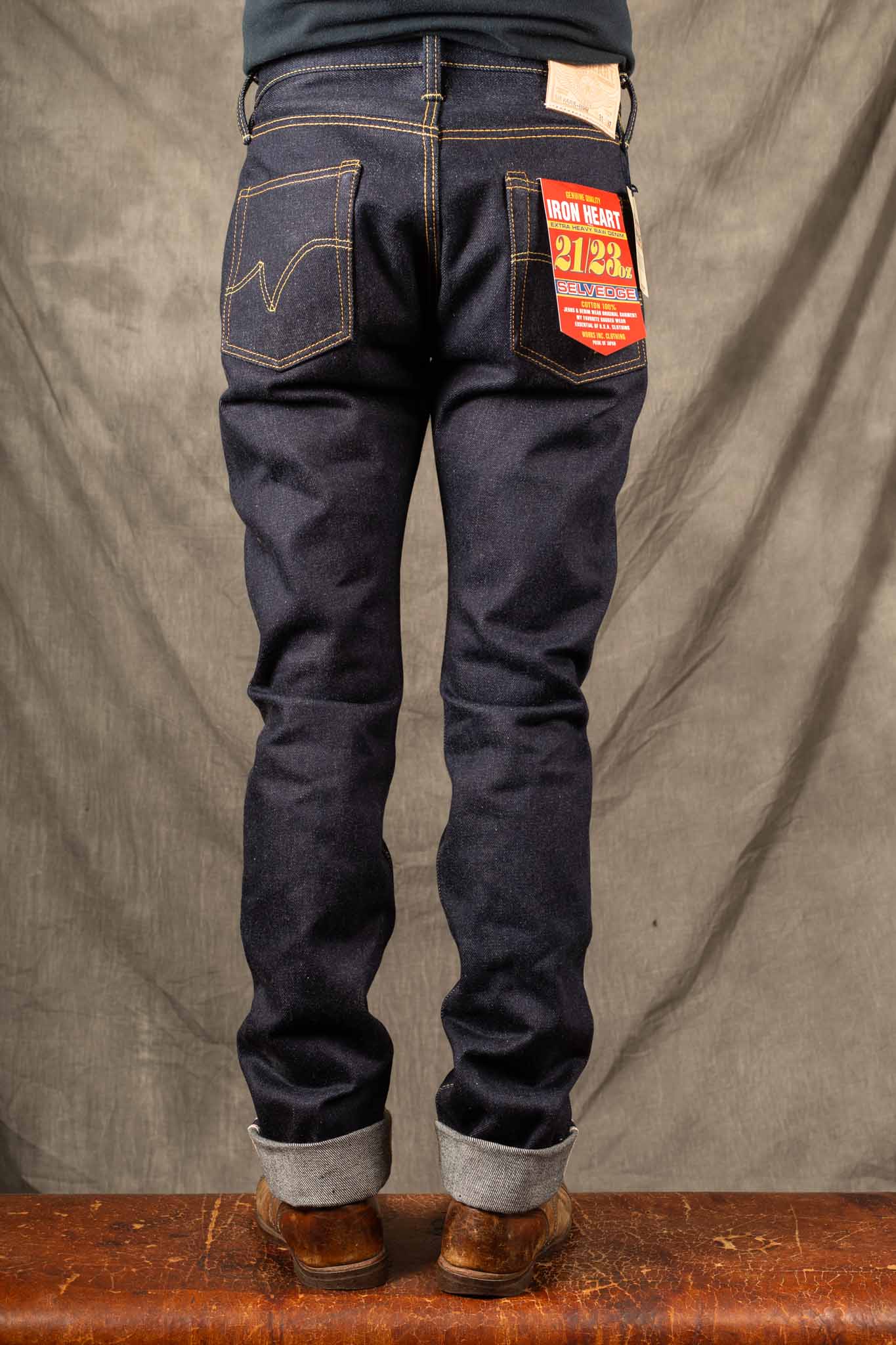 IH-555-UHR -  21/23oz Ultra Heavy Raw Selvedge Denim Slim Cut Jeans - Indigo