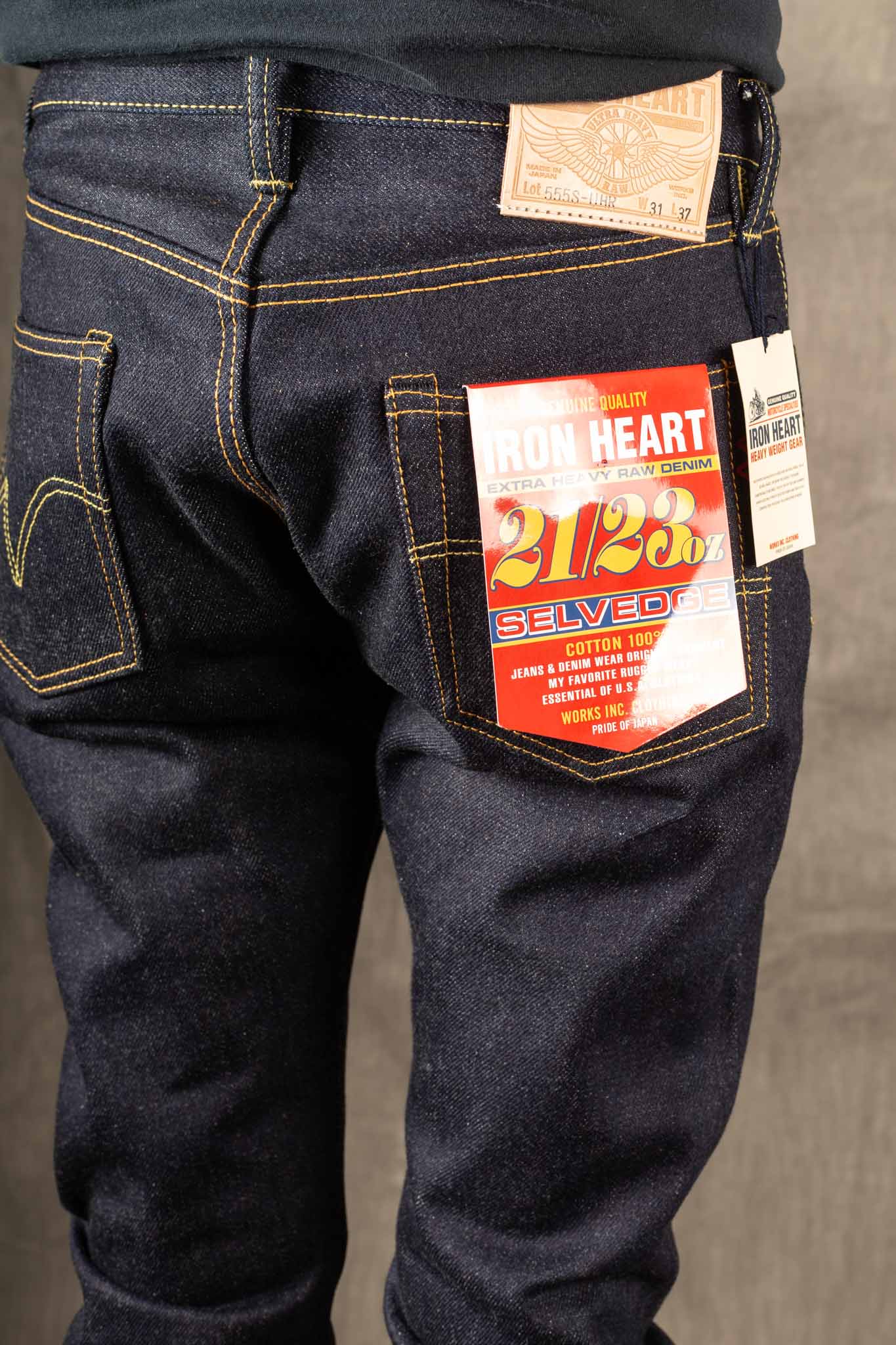 IH-555-UHR -  21/23oz Ultra Heavy Raw Selvedge Denim Slim Cut Jeans - Indigo