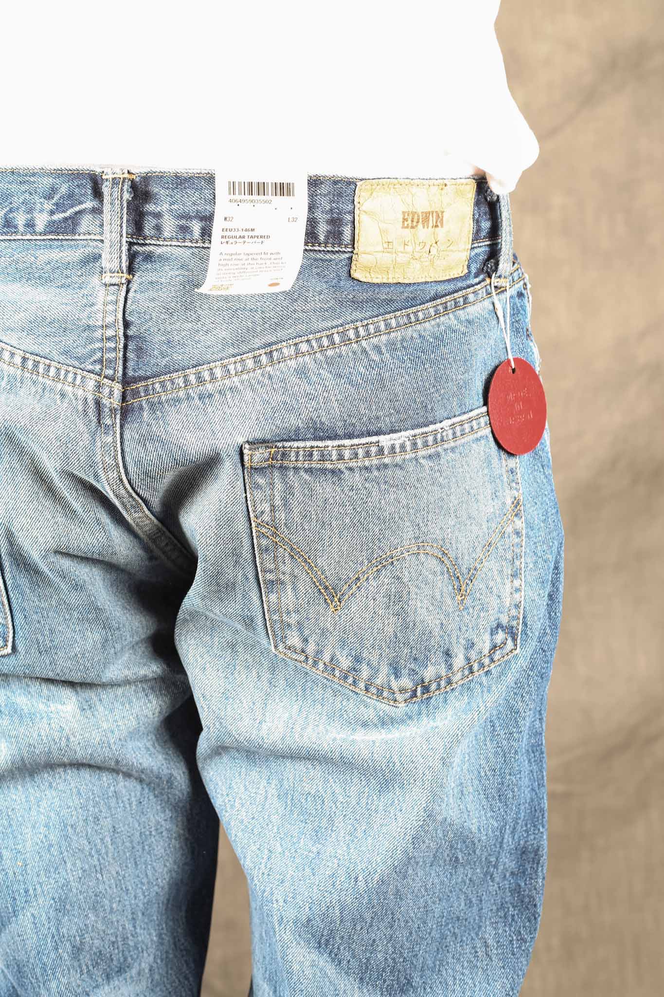 Edwin Made in Japan, 13.5oz Regular Tapered, Blue - Mid Dark Wash - I030674_01_E3