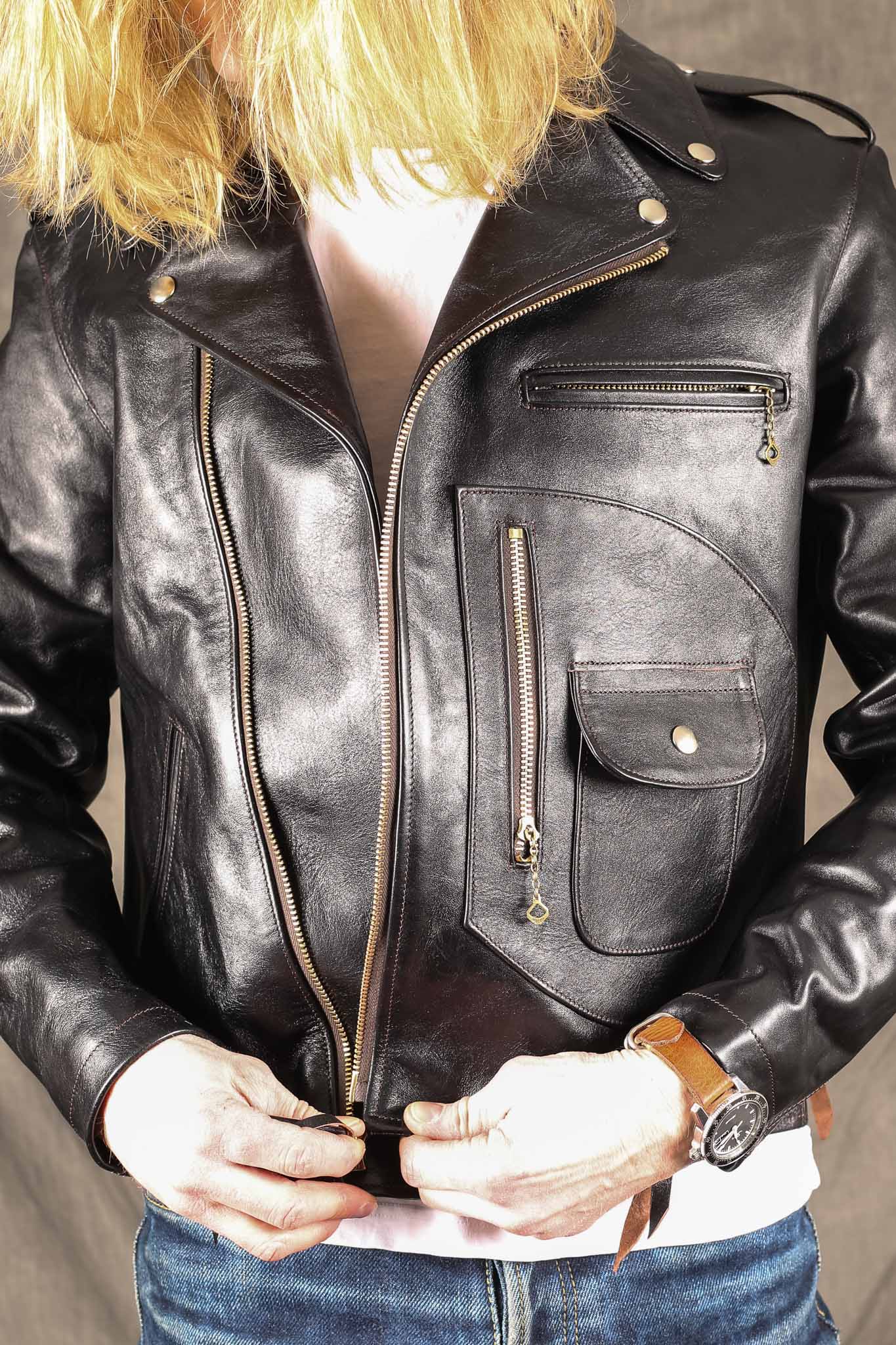 Double Helix The Innovator Horsehide Jacket Black