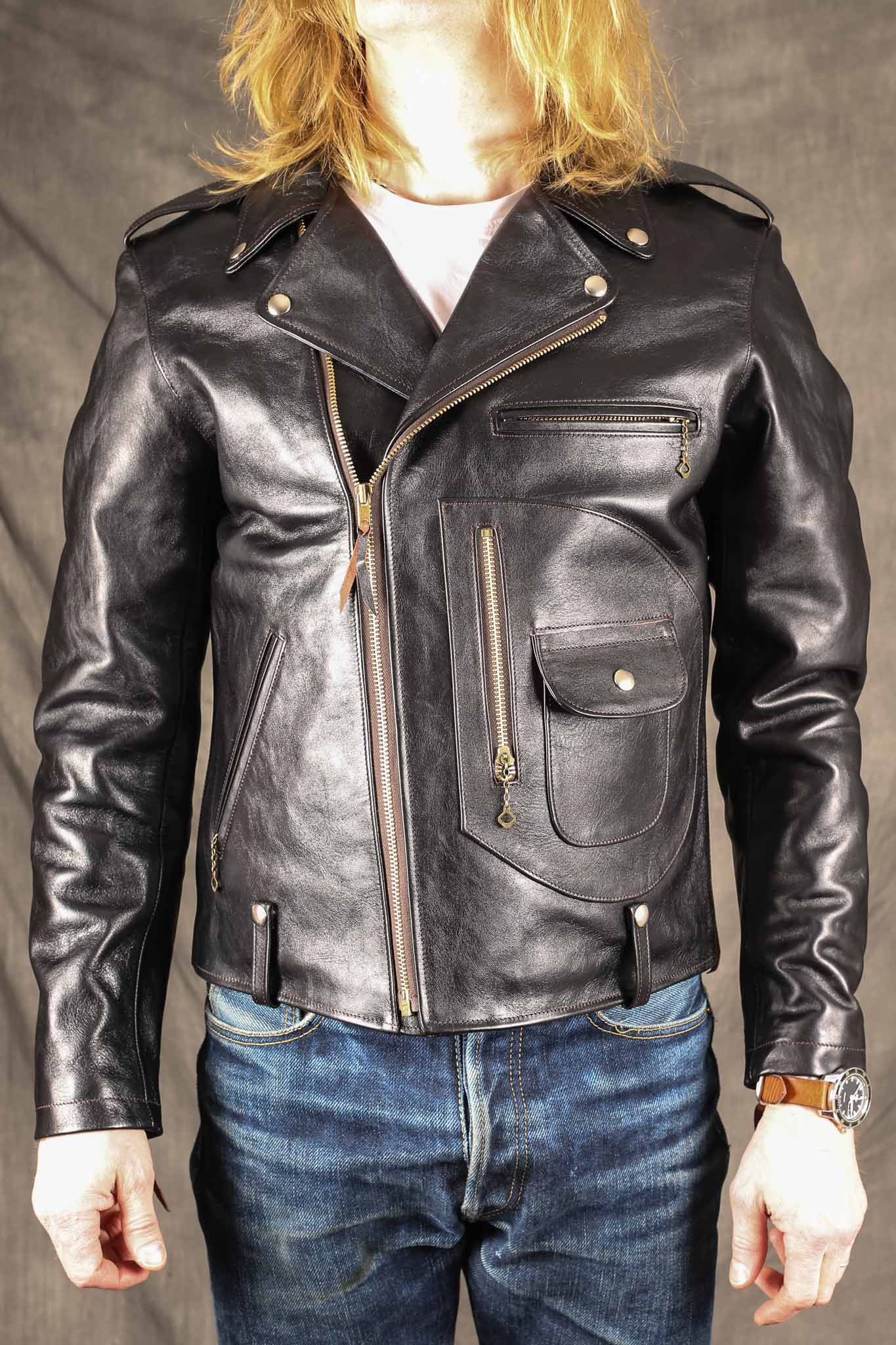 Double Helix The Innovator Horsehide Jacket Black – Pinkomo