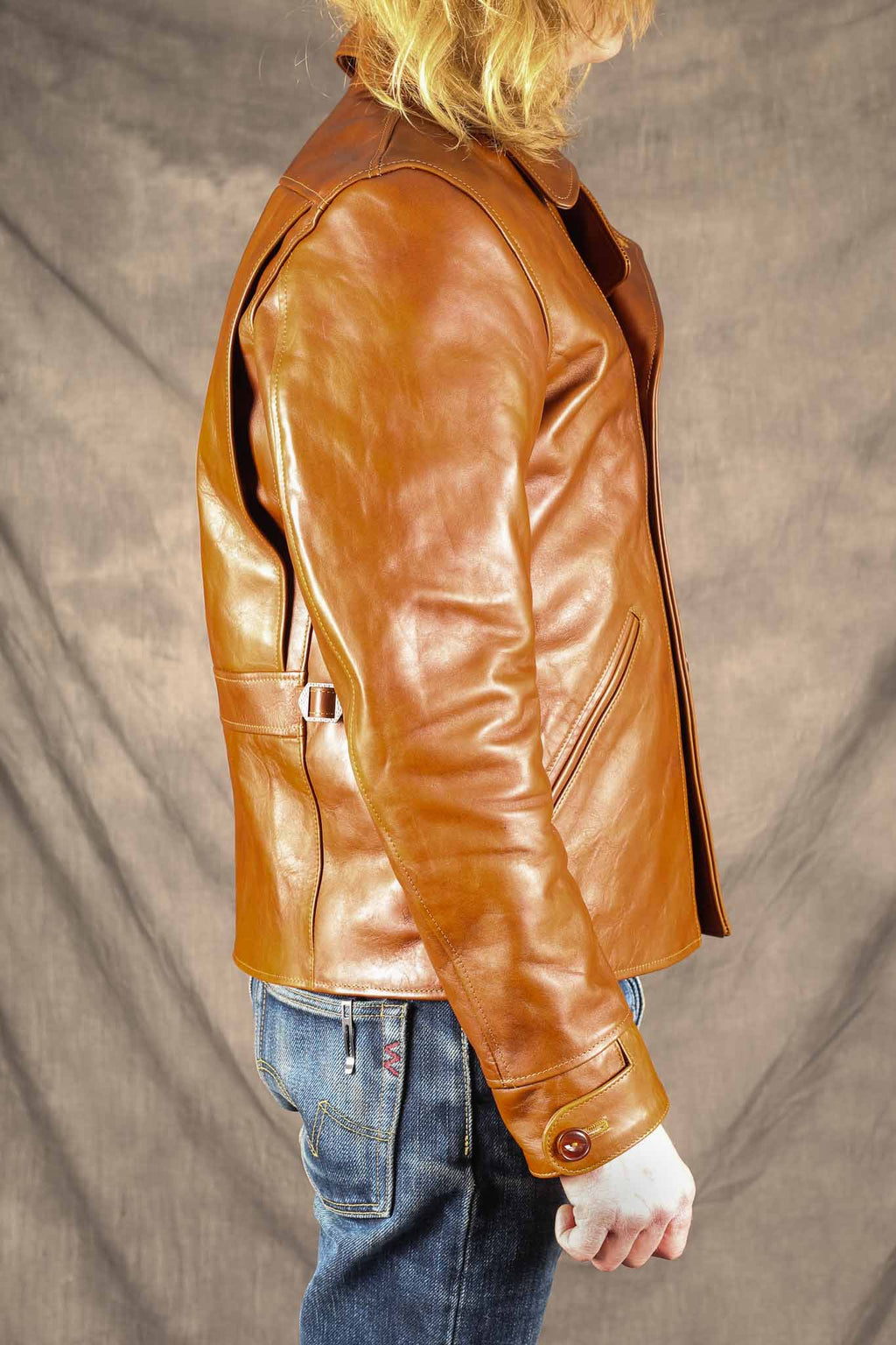 Double Helix The Rider Unus Horsehide Jacket - Middle Brown