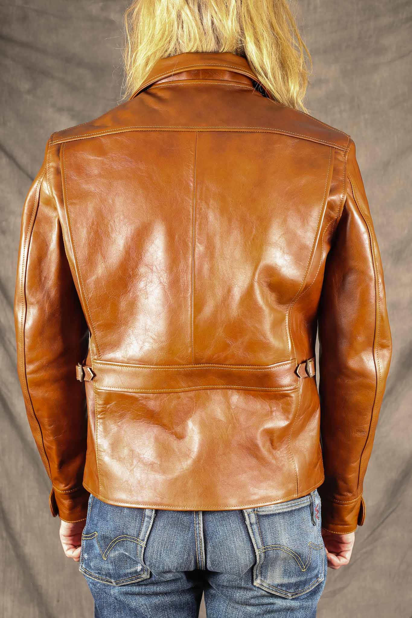 Double Helix The Rider Unus Horsehide Jacket - Middle Brown