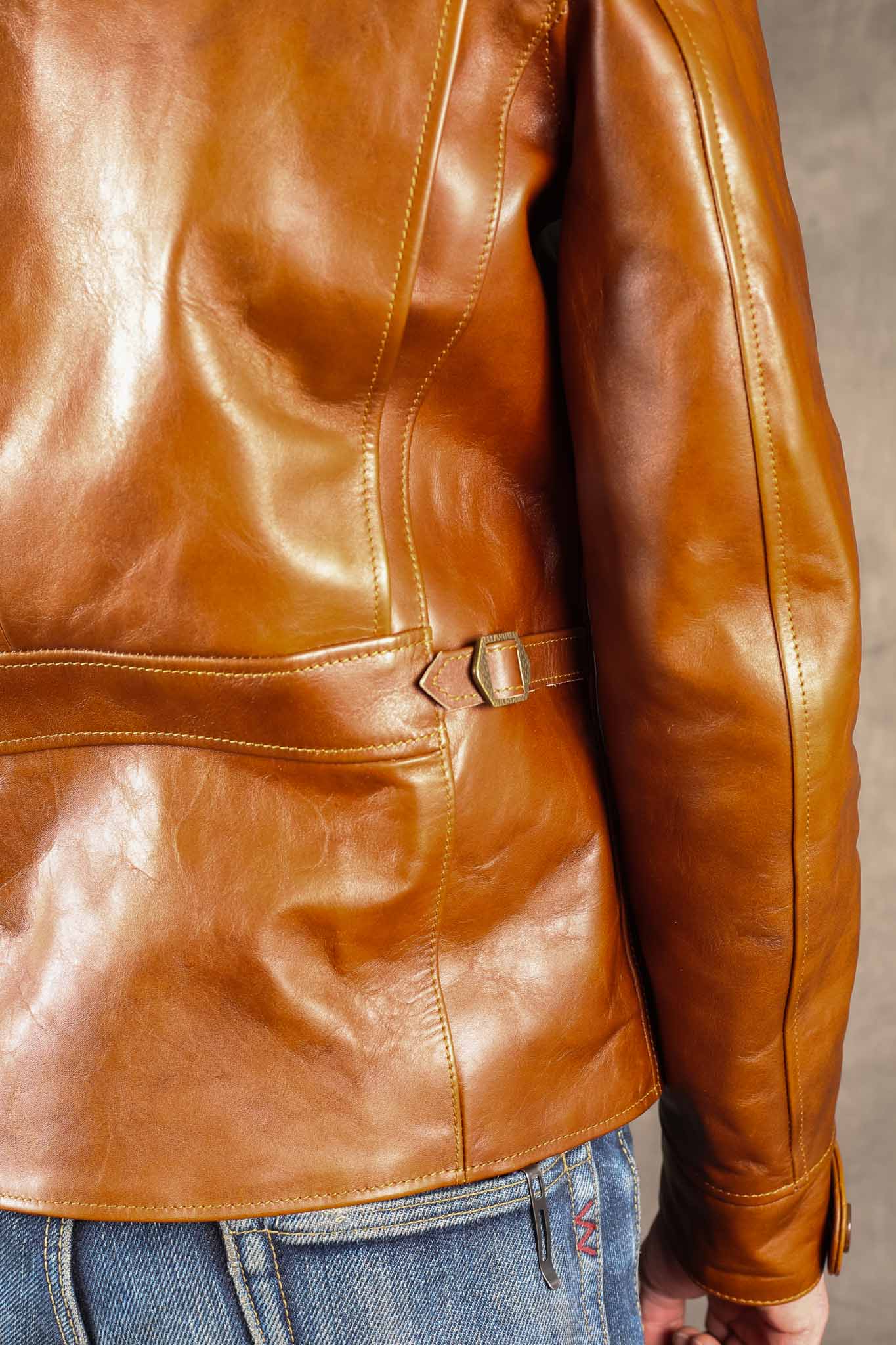 Double Helix The Rider Unus Horsehide Jacket - Middle Brown