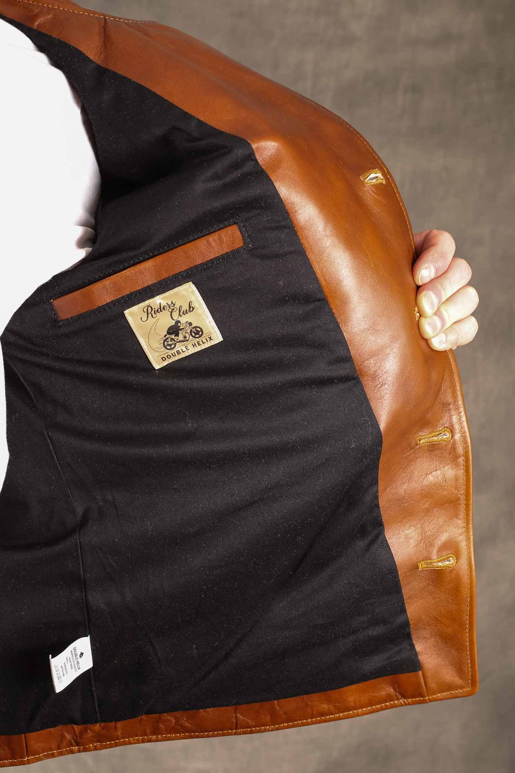 Double Helix The Rider Unus Horsehide Jacket - Middle Brown
